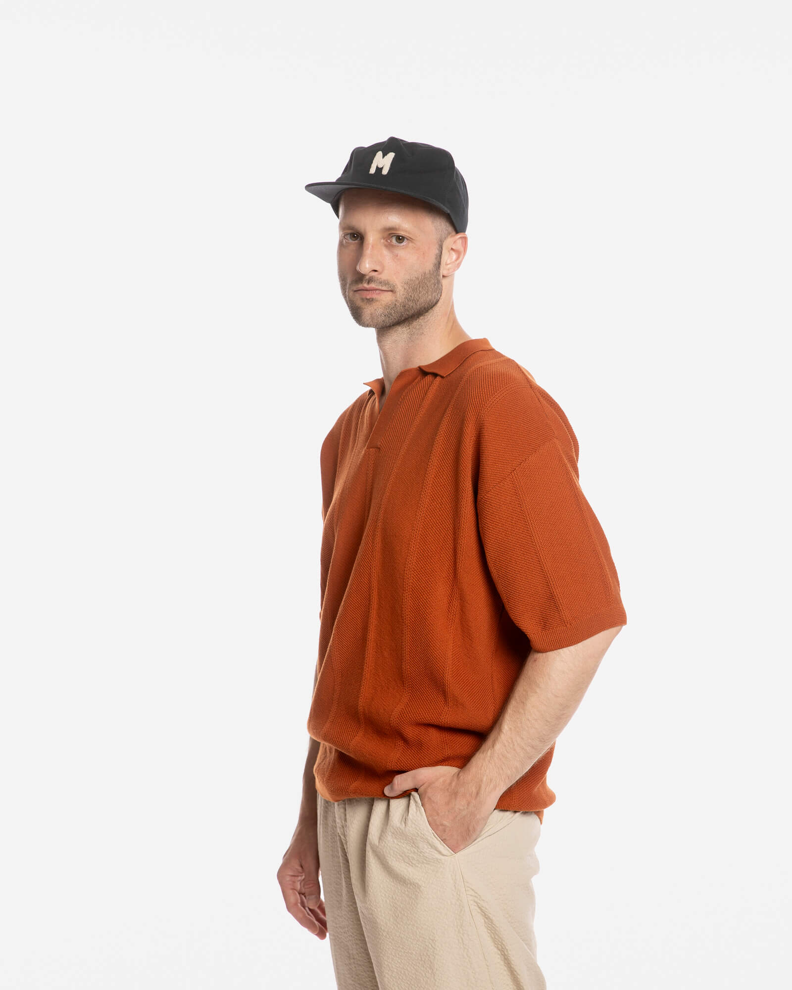 Red polo shirt made from 100% organic cotton by Matona