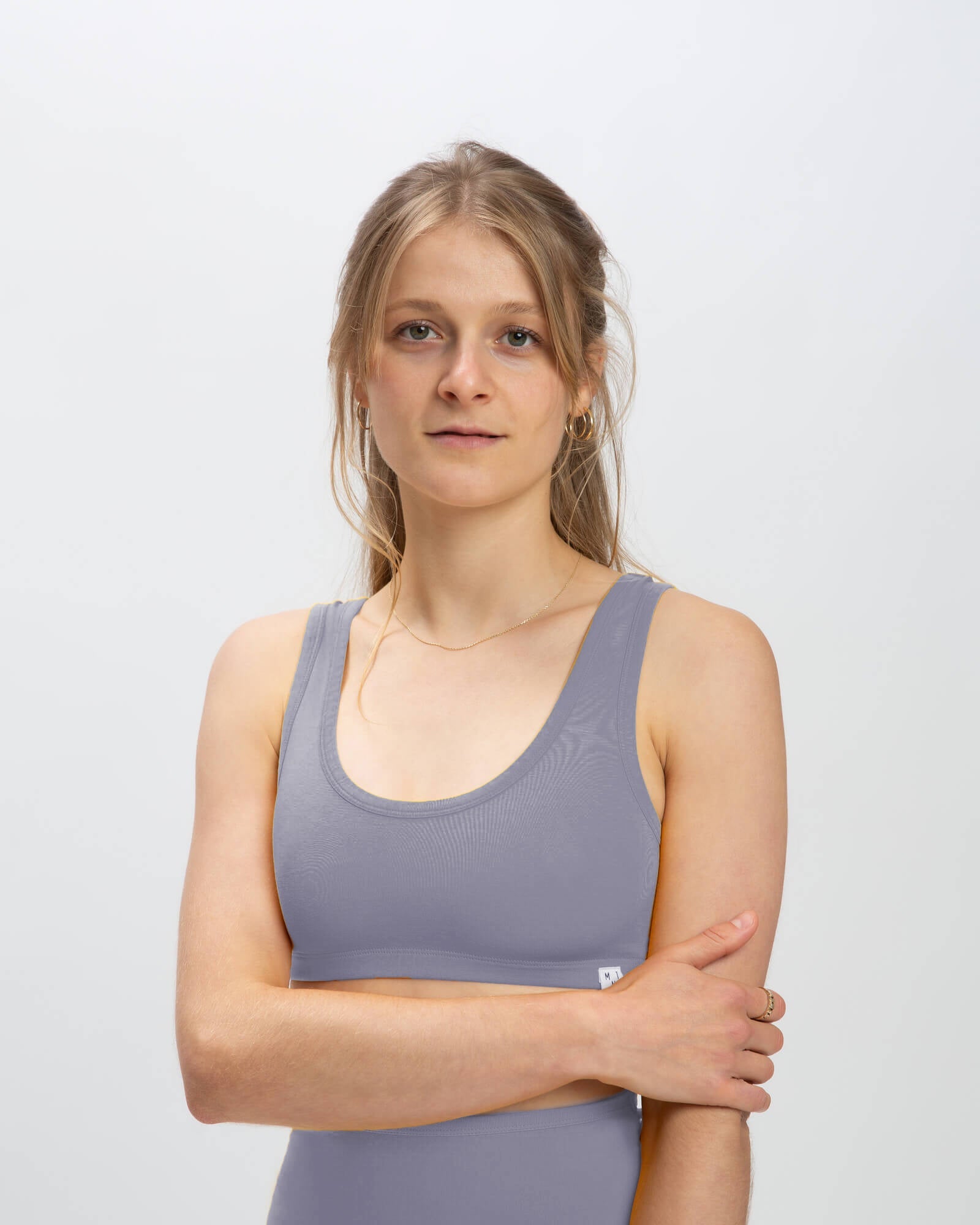 Soutien-gorge basique violet en coton biologique de la marque Matona