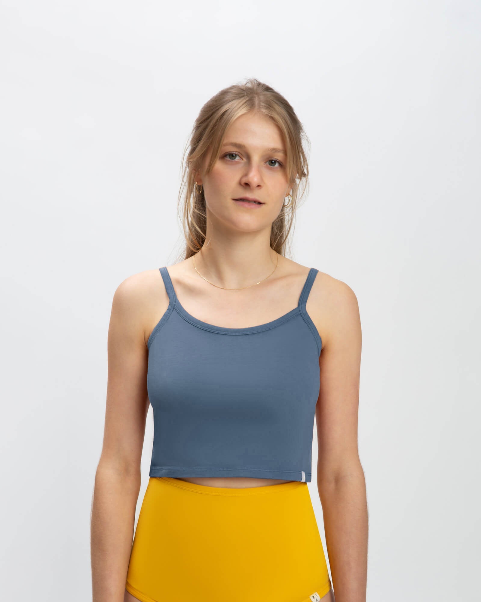 Petrol Crop Top Basic aus Bio-Baumwolle von Matona