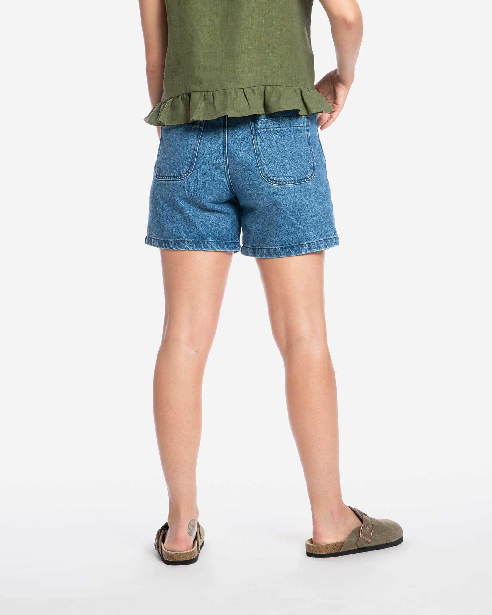 Blaue Shorts aus Bio-Baumwolle von Matona