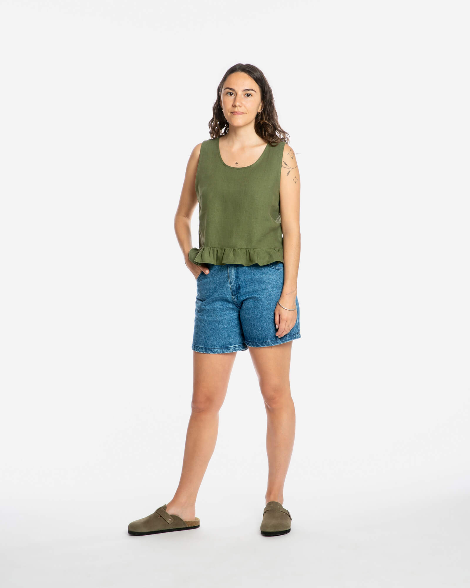 Blaue Shorts aus Bio-Baumwolle von Matona