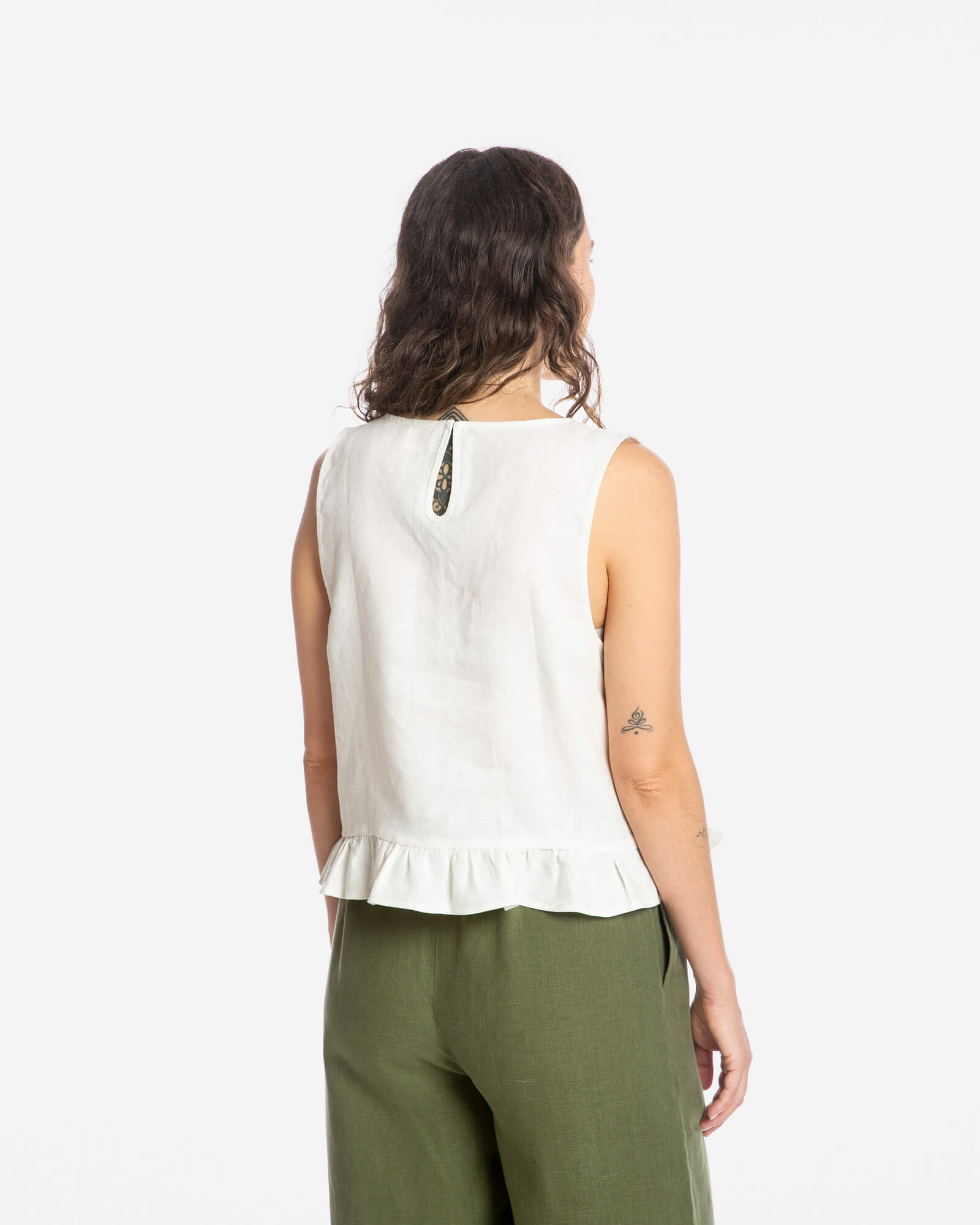 Weisses Top Gathered aus Bio-Baumwolle von Matona