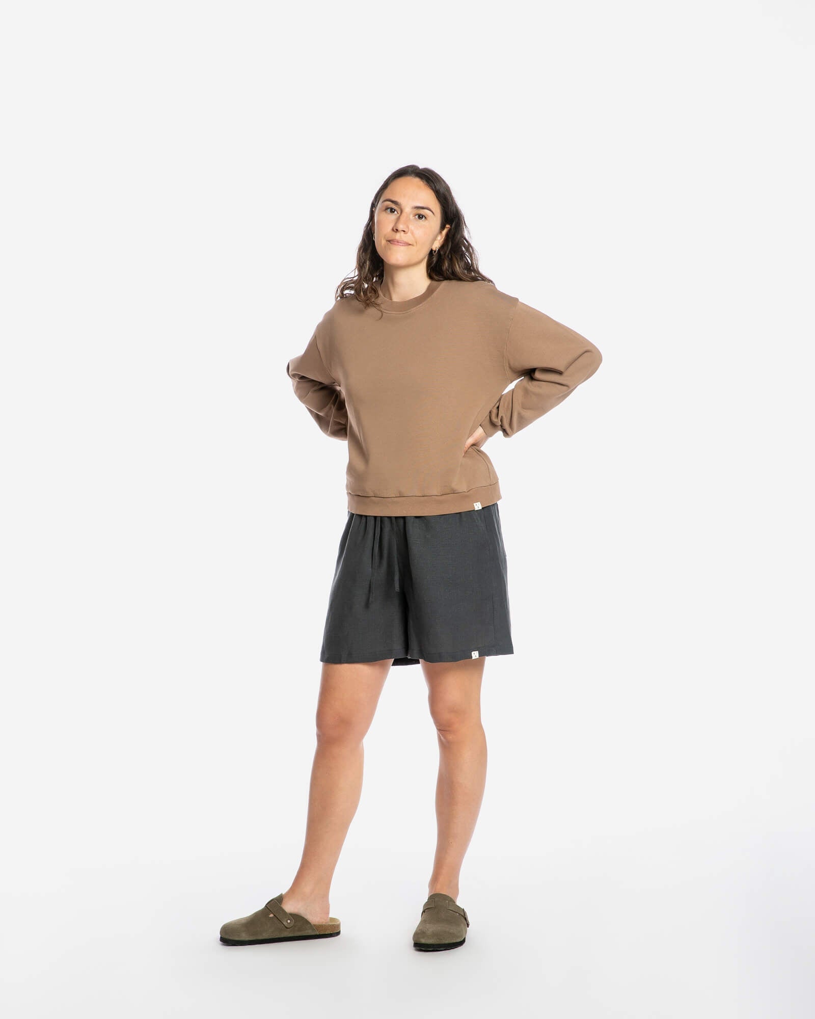 Light brown sweatshirt made from 100% organic cotton from Matona