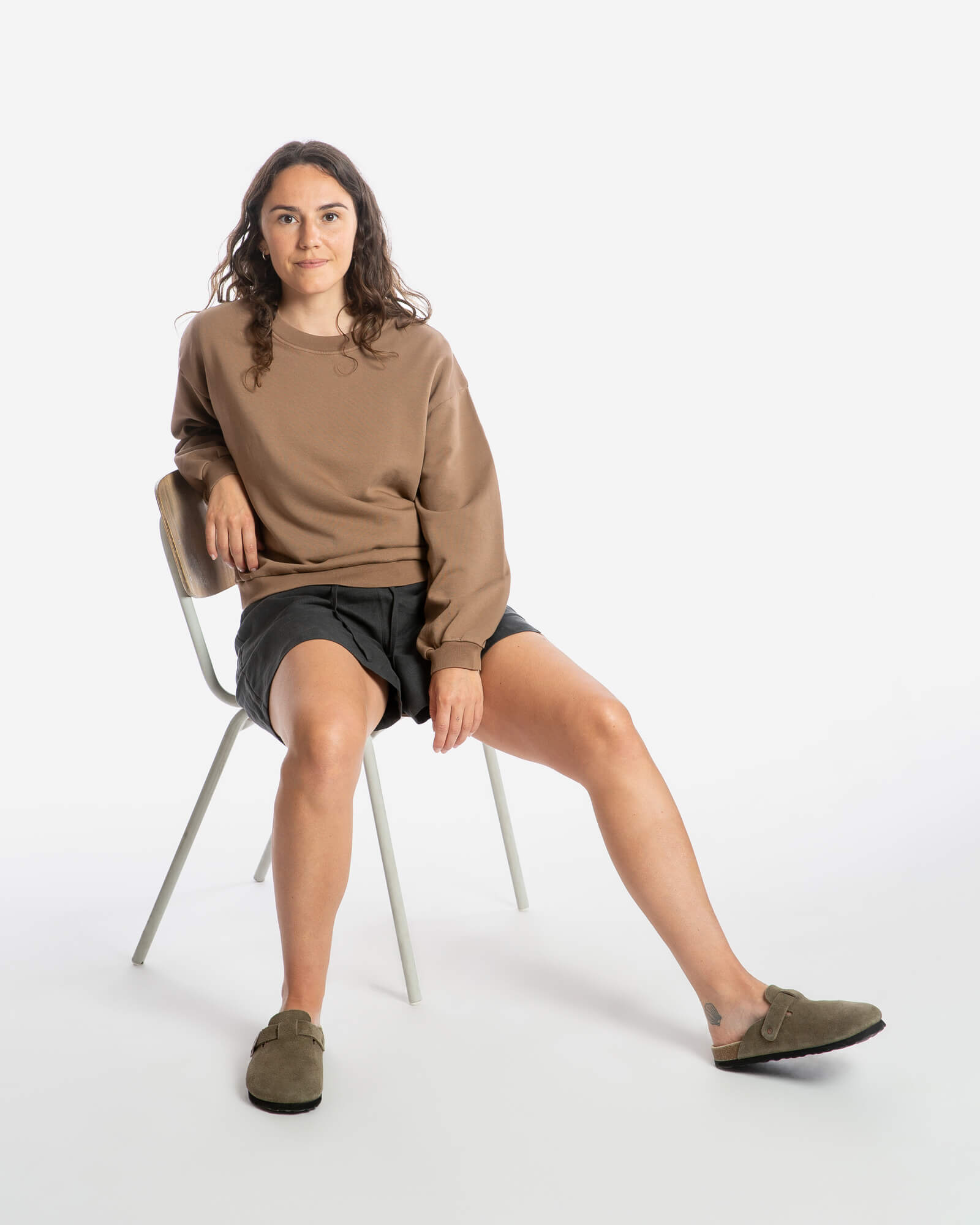 Light brown sweatshirt made from 100% organic cotton from Matona