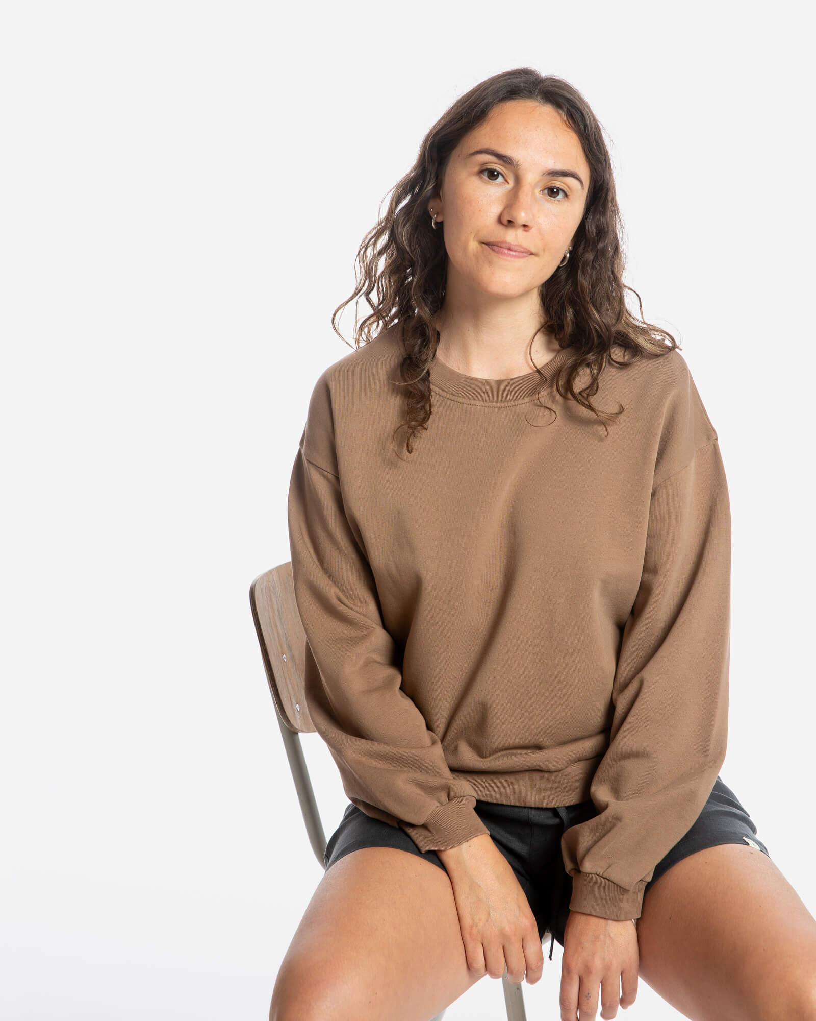 Light brown sweatshirt made from 100% organic cotton from Matona