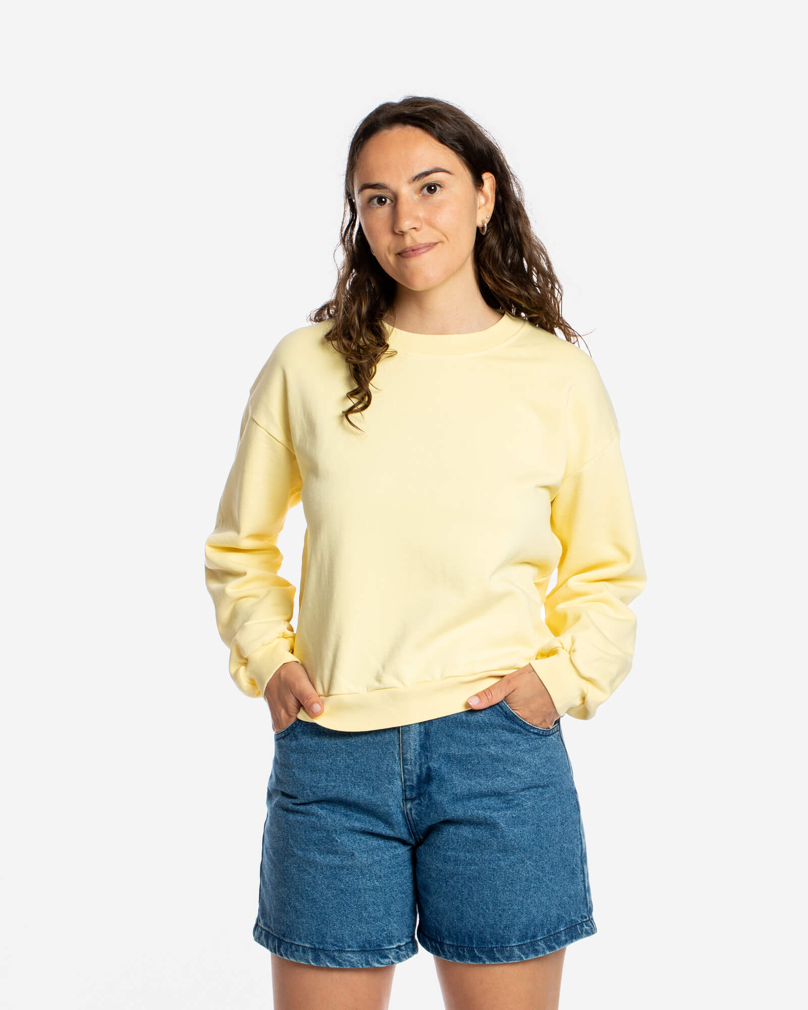 Gelbes Sweatshirt aus 100% Bio-Baumwolle von Matona