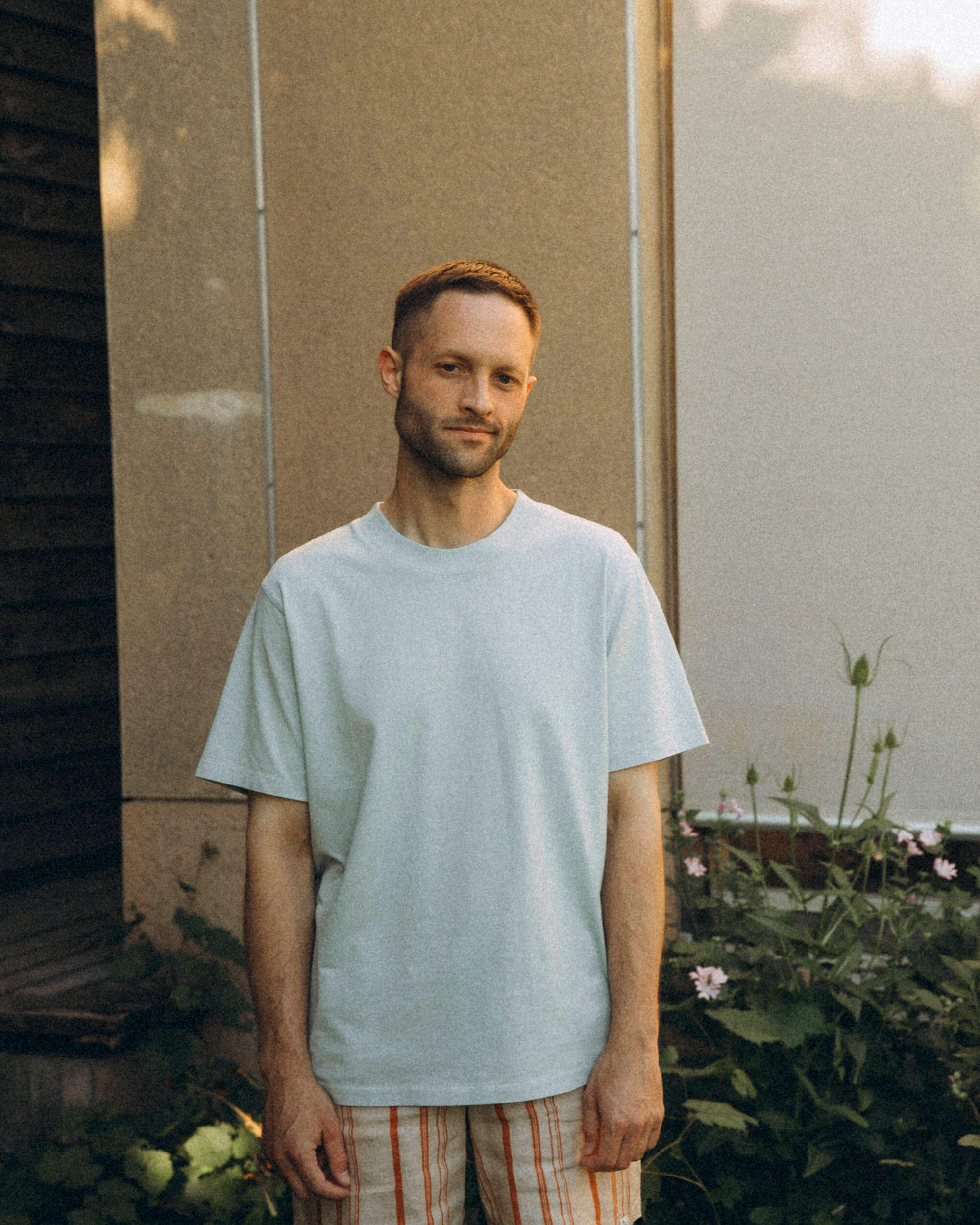 T-shirt bleu clair All Day, 100 % coton biologique, par Matona