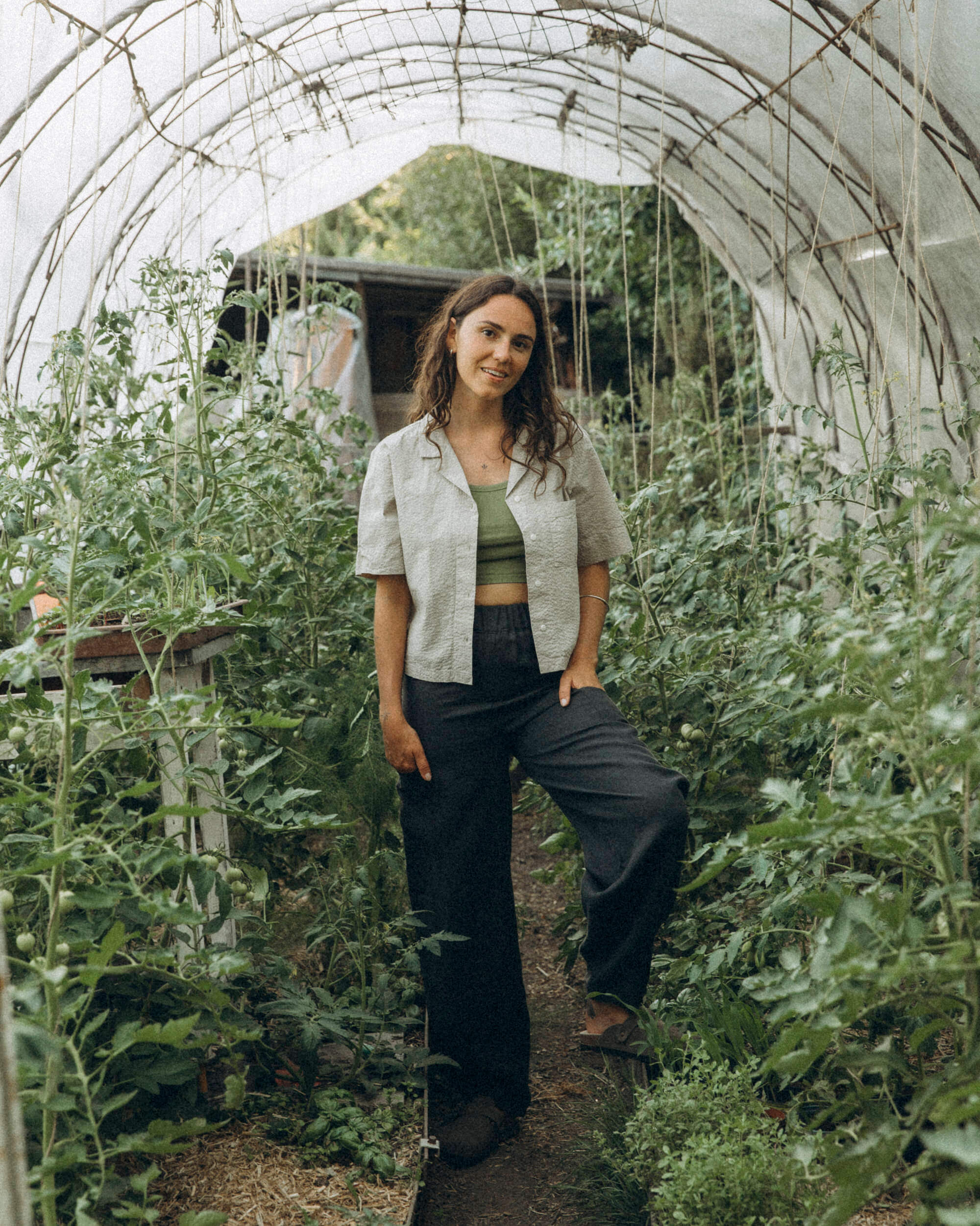 Schwarze Hose aus 100% Leinen von Matona