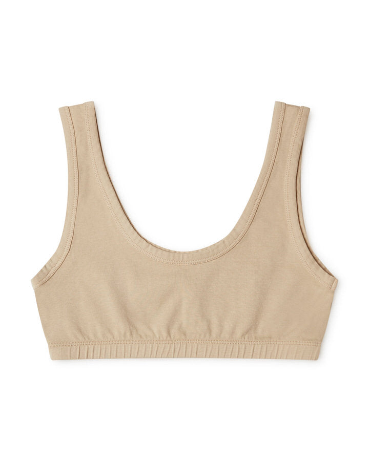Poudre de soutien-gorge beige en coton biologique de Matona