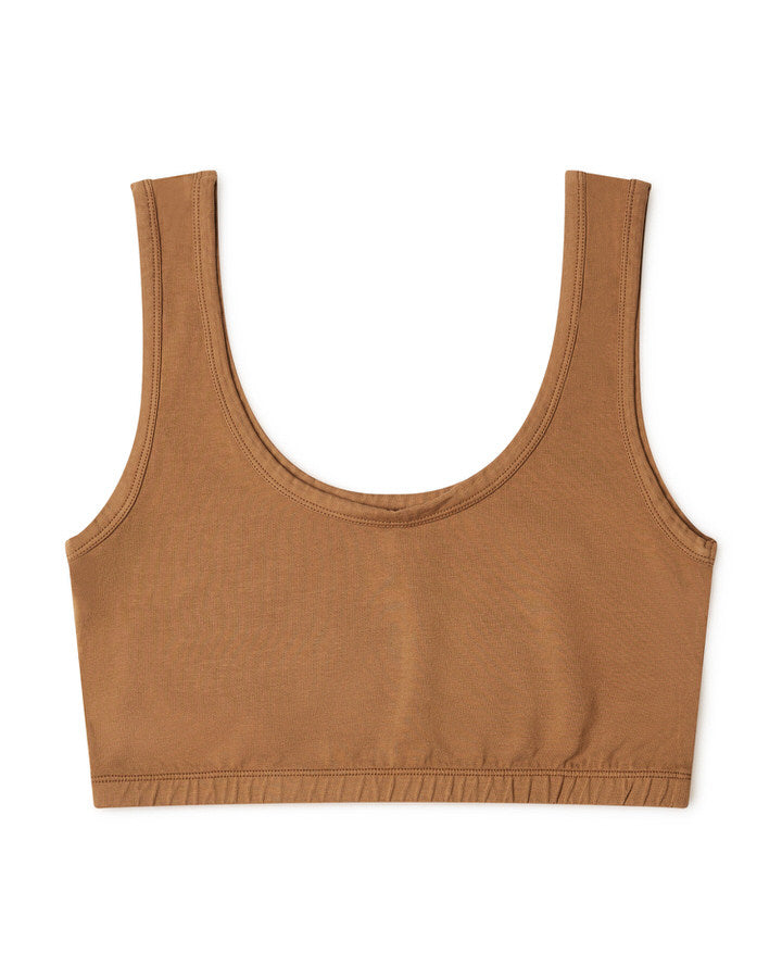 Soutien-gorge marron caramel en coton biologique par Matona