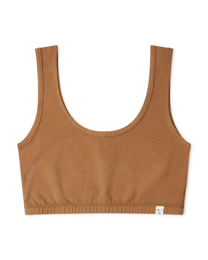 Soutien-gorge marron caramel en coton biologique par Matona