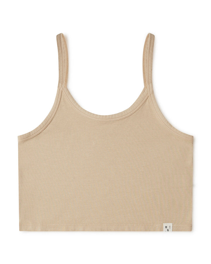 Beige crop top powder made of organic cotton from Matona
