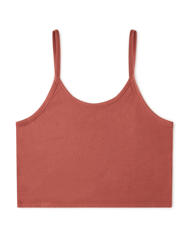Rotes Crop Top rooibos aus Bio-Baumwolle von Matona
