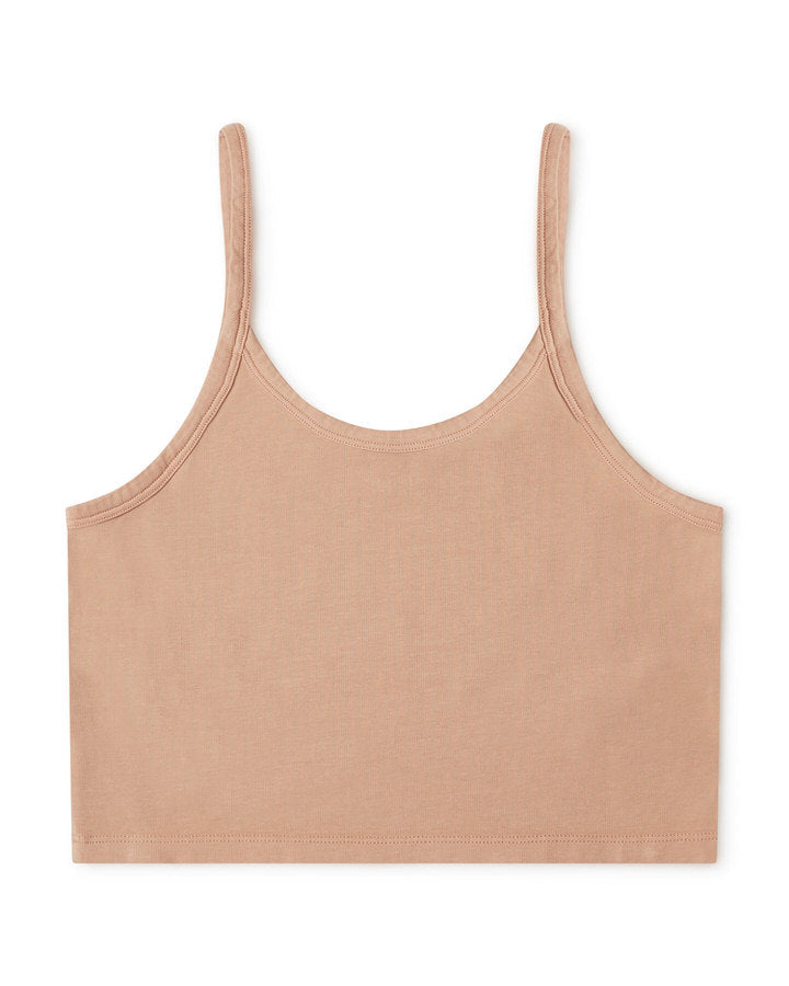 Hellbraunes Crop Top terracotta aus Bio-Baumwolle von Matona