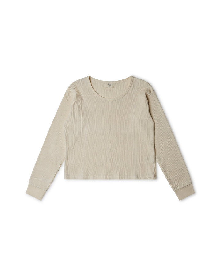 Chemise blanche à manches longues écru en coton de Matona