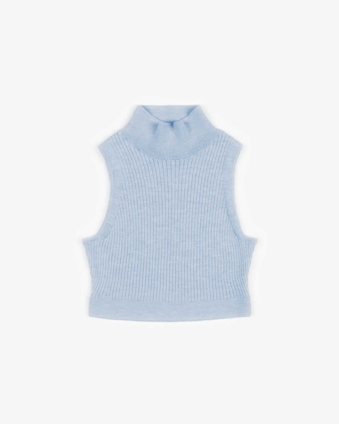 Light blue knitted top made of merino wool by Rotholz