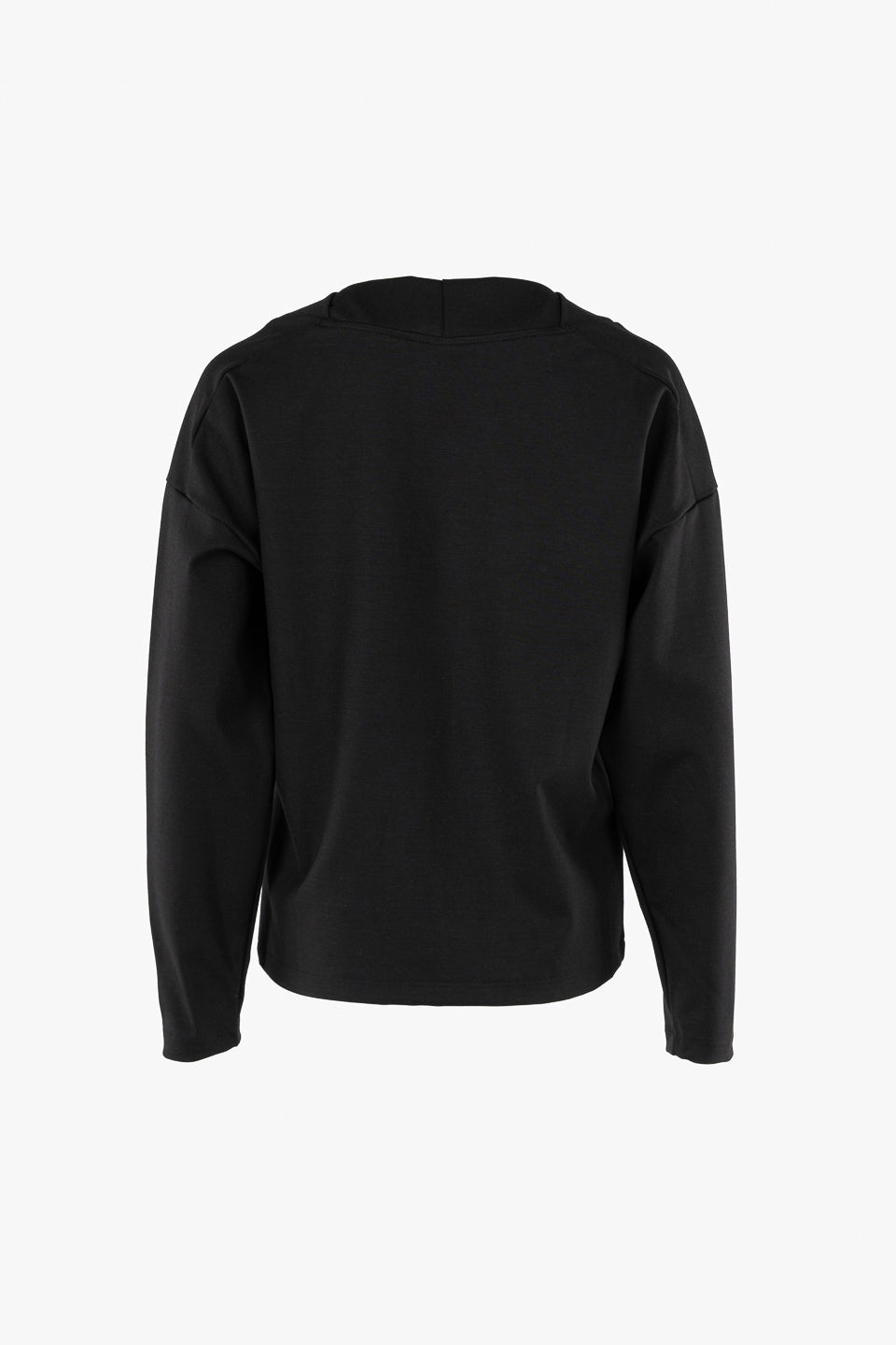 Schwarzer V-Neck Sweater aus Tencel von Moya Kala