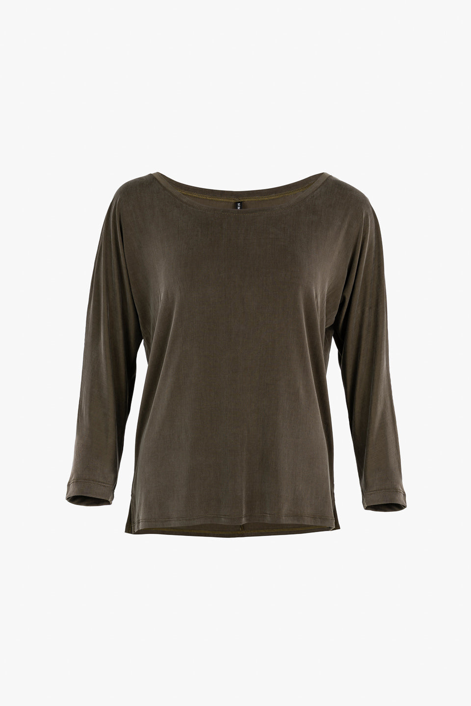 Grünes Langarmshirt aus Cupro von Moya Kala