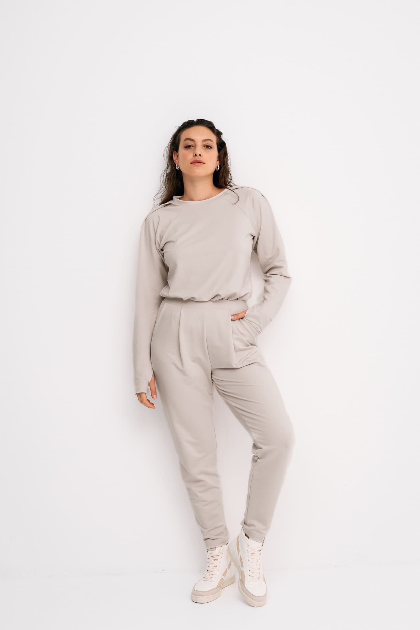 Gray formal sweater made of lyocell by MOYA KALA
