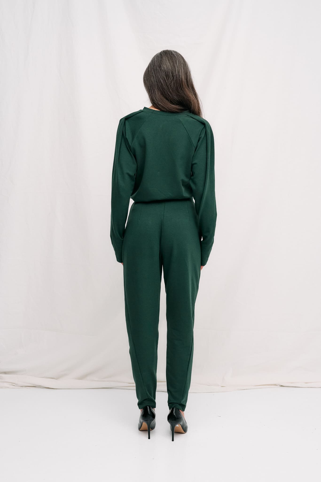 Green formal sweater made of lyocell by MOYA KALA