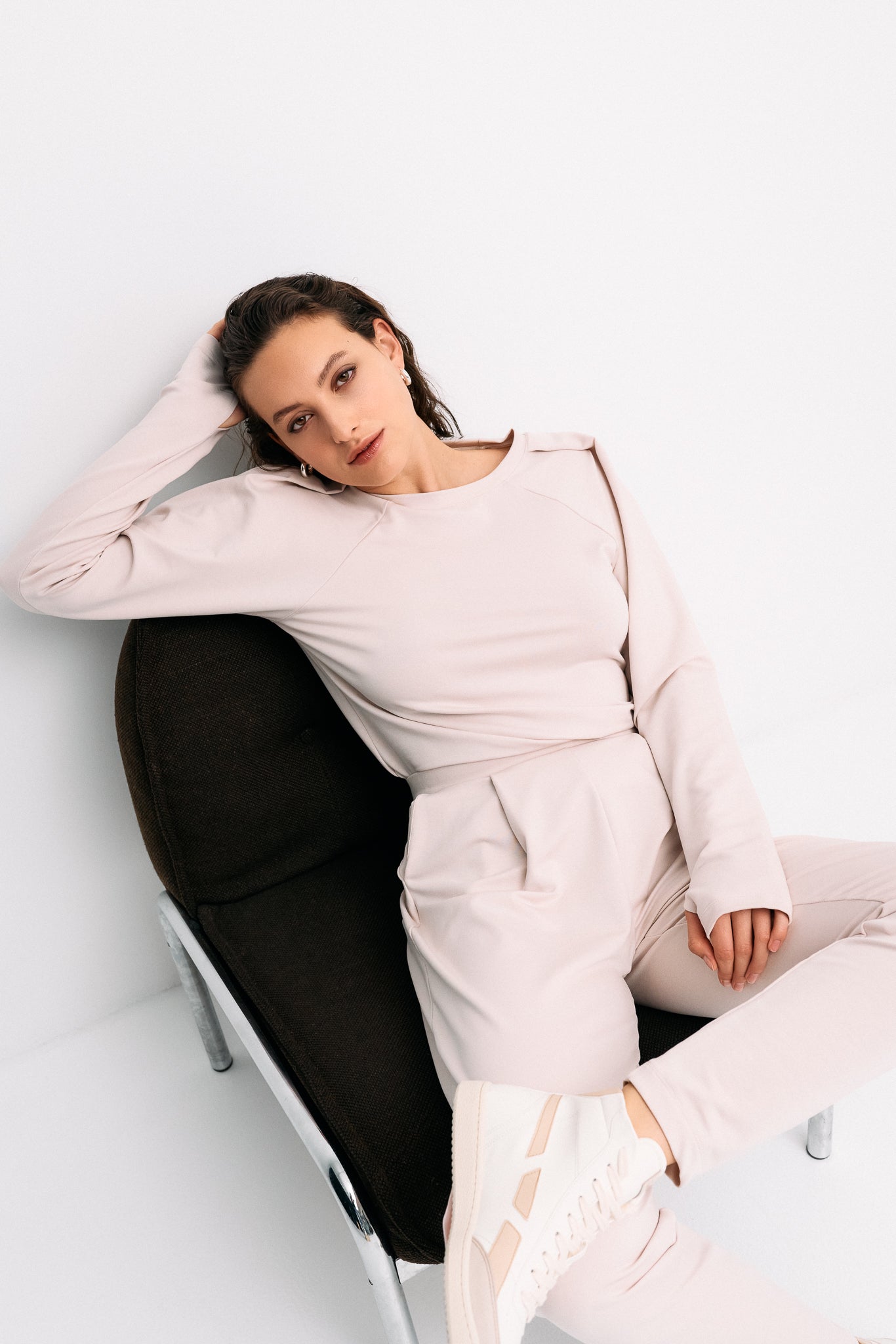 Gray formal sweater made of lyocell by MOYA KALA