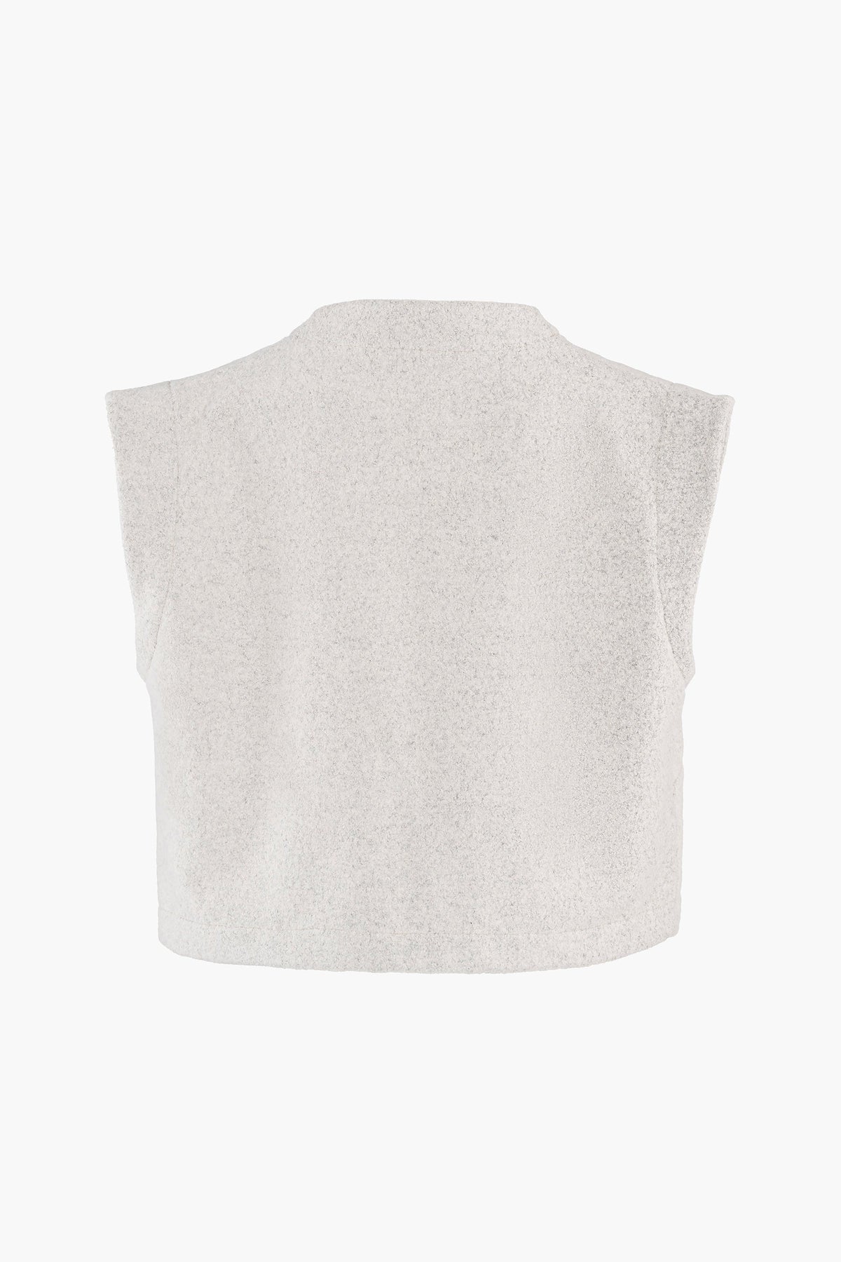 Graue Weste Cocooning aus Bouclé Stoff von Moya Kala