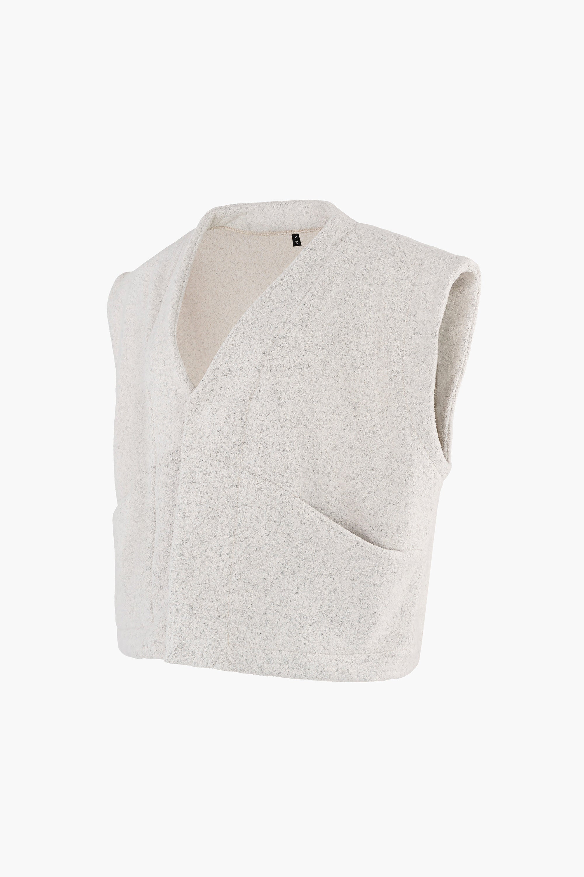 Graue Weste Cocooning aus Bouclé Stoff von Moya Kala