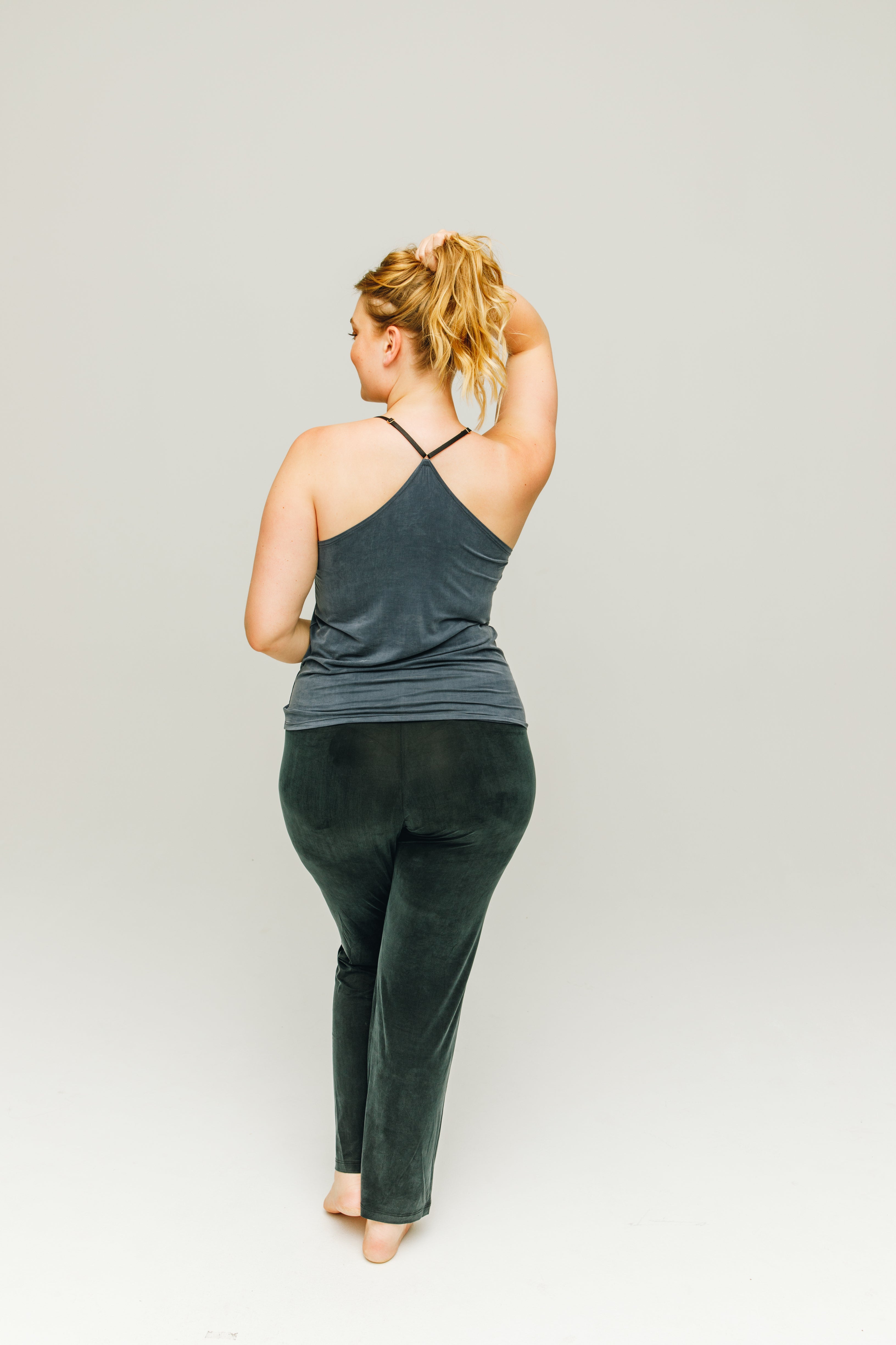 Haut à bretelles en cupro bleu de MOYA KALA