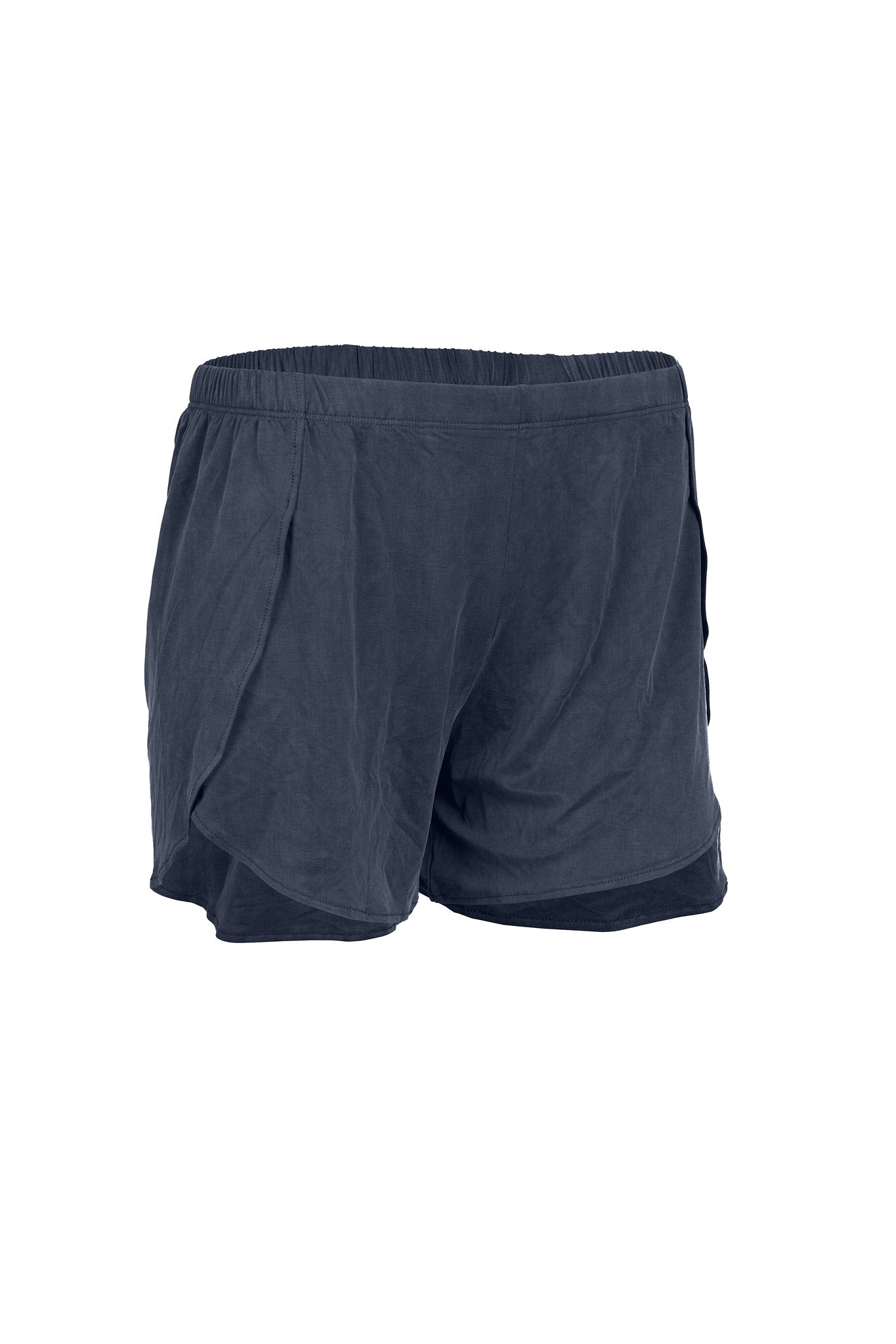 Blue lounge shorts made of cupro by MOYA KALA