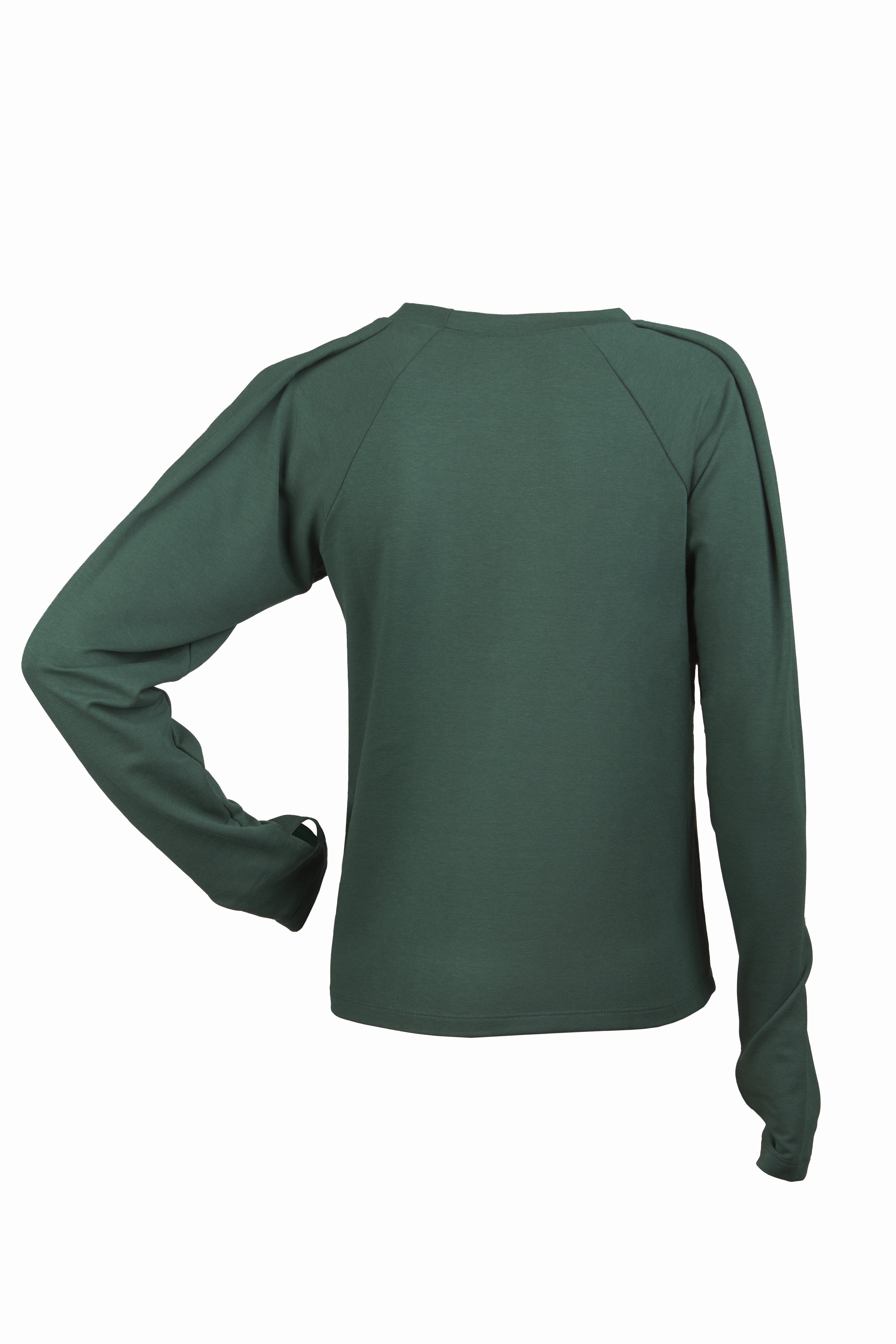 Green formal sweater made of lyocell by MOYA KALA