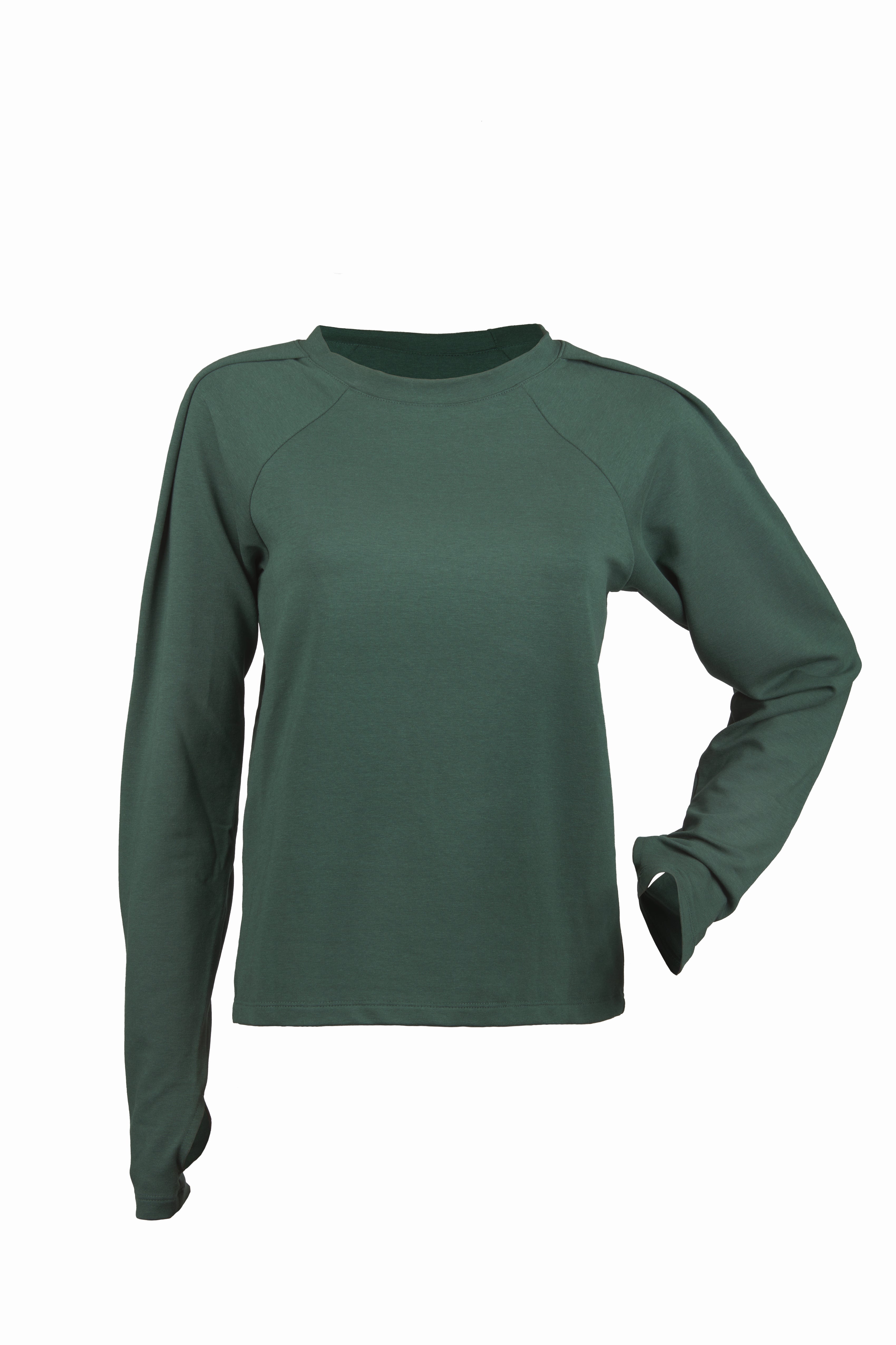 Green formal sweater made of lyocell by MOYA KALA
