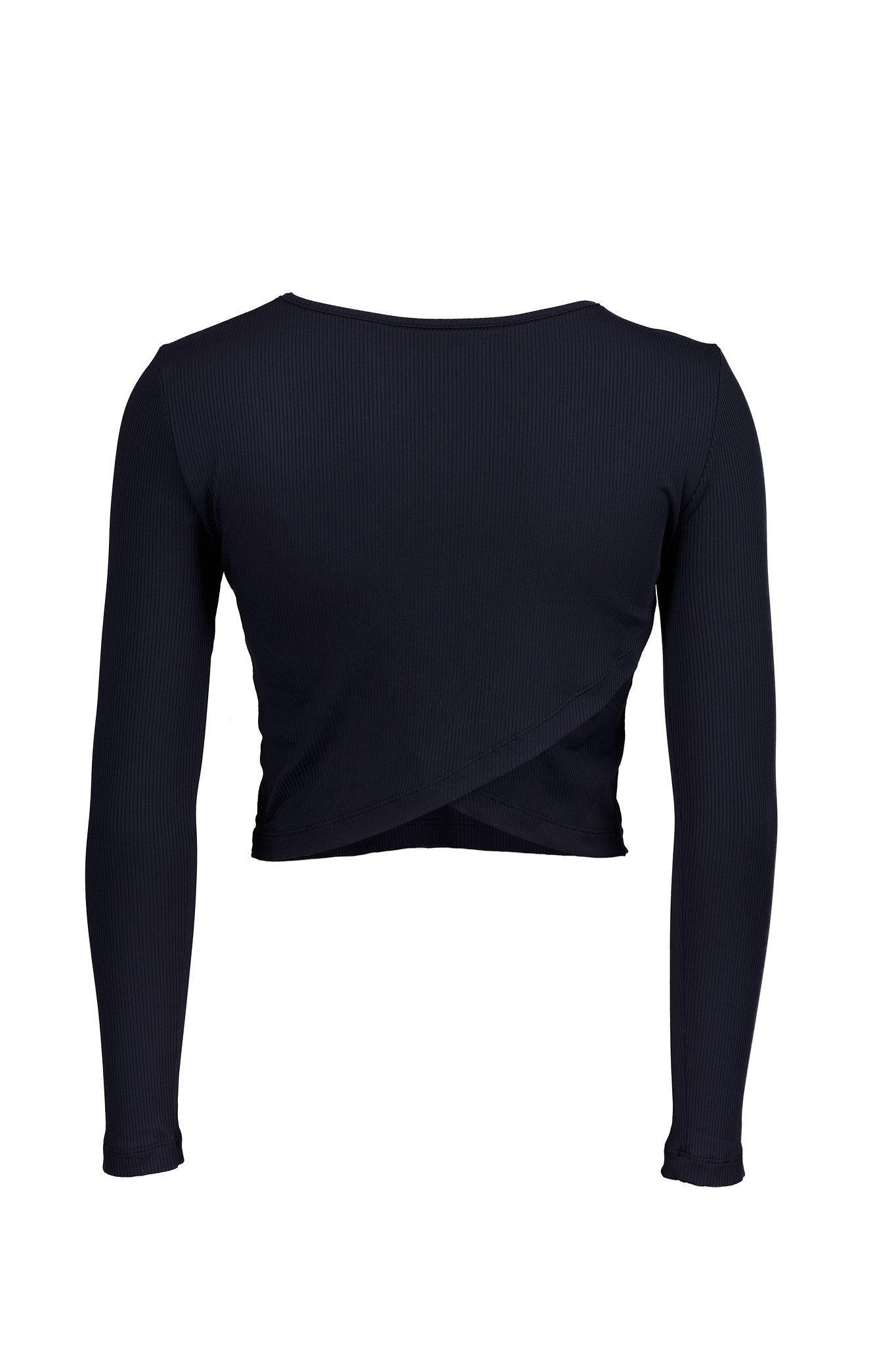 Dark blue crop top hybrid made of polyamide by MOYA KALA
