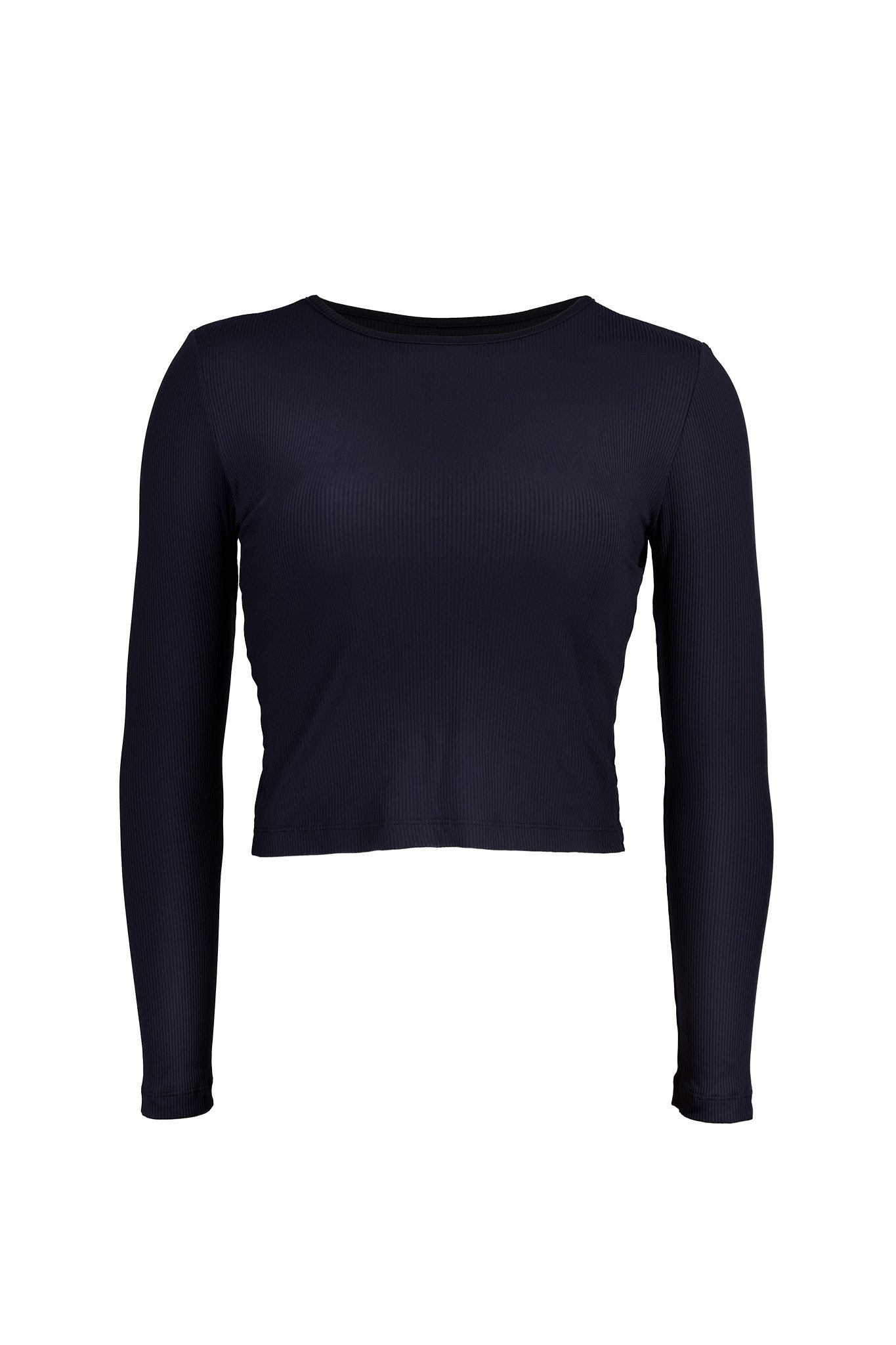 Dark blue crop top hybrid made of polyamide by MOYA KALA