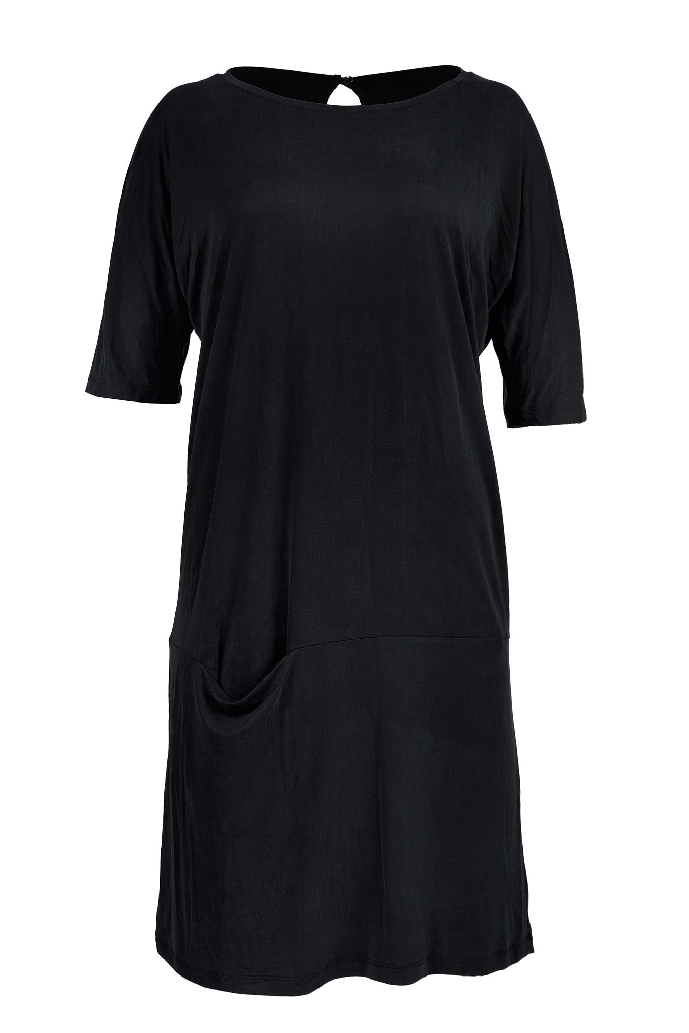 Black dress Day Night made of cupro by MOYA KALA