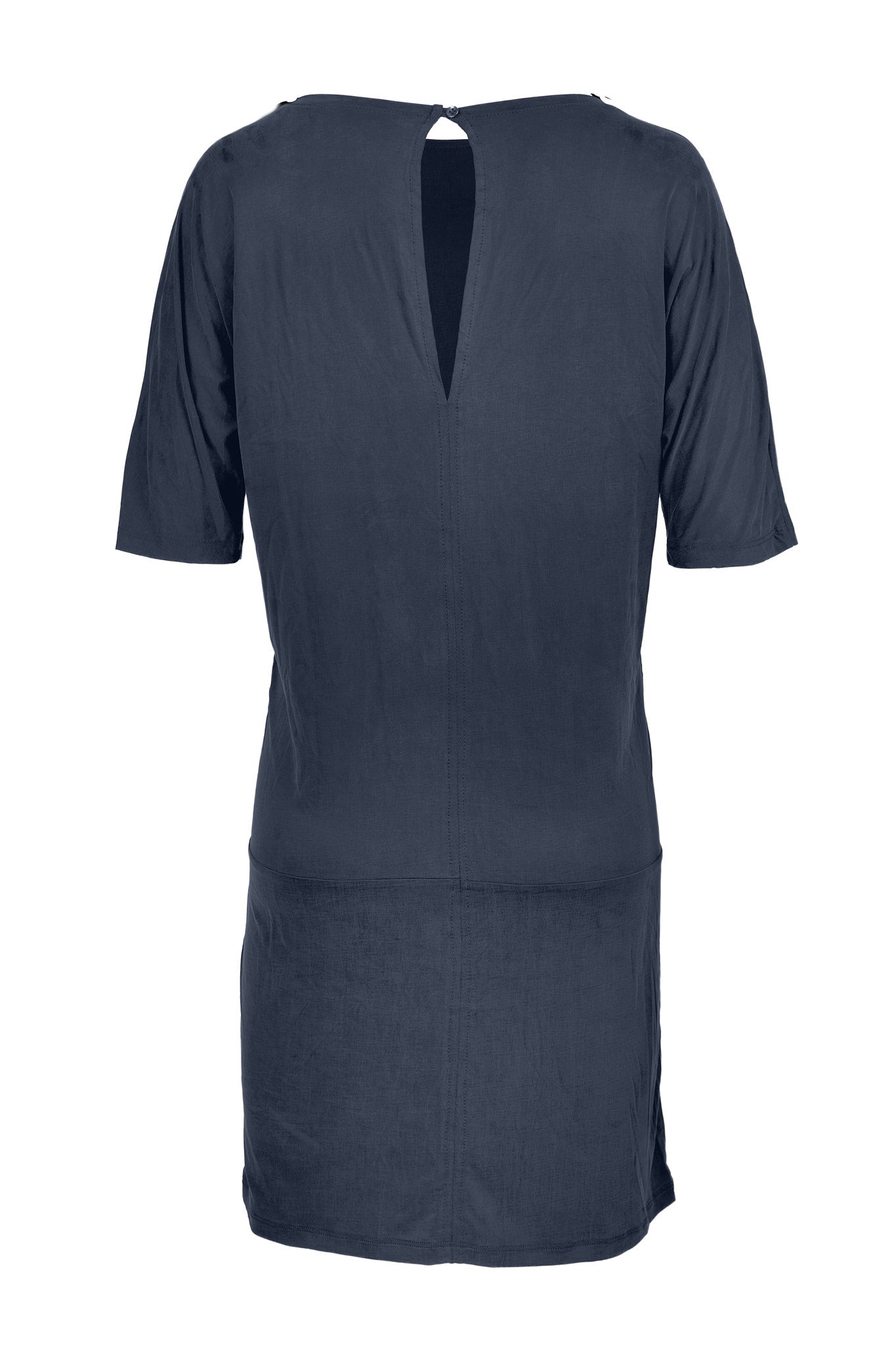 Dark blue dress Day Night made of cupro by MOYA KALA