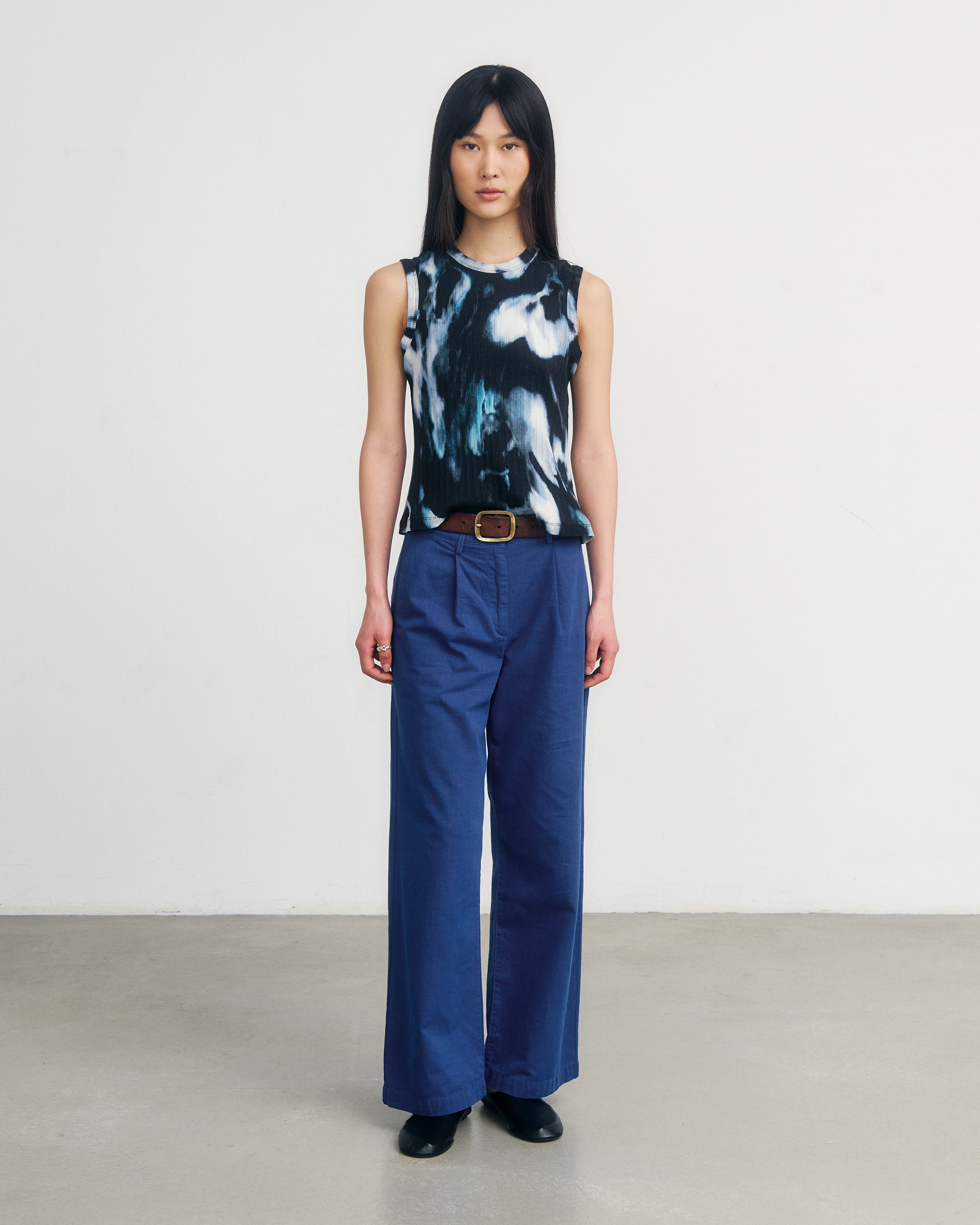 Geripptes Top Tie Dye aus Bio-Baumwolle von Rotholz