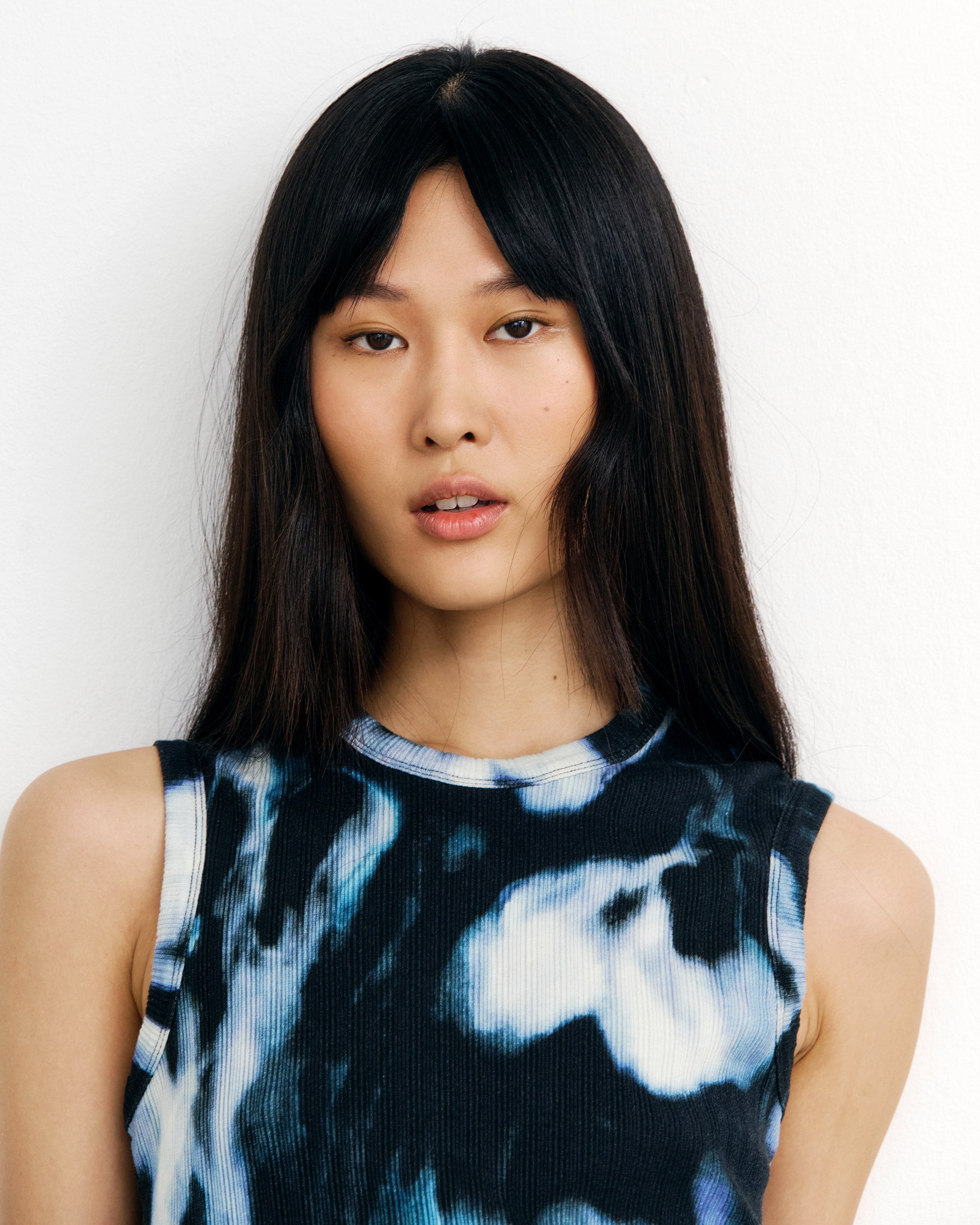 Geripptes Top Tie Dye aus Bio-Baumwolle von Rotholz