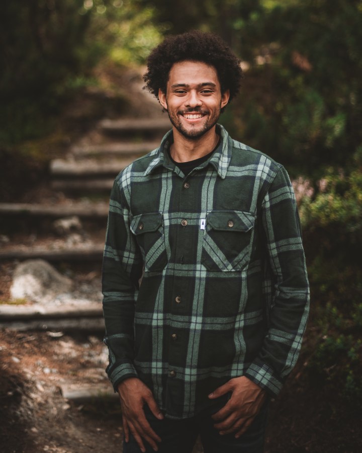 TreePlanter Overshirt Check Ash Green-Navy - SHIRT - NIKIN