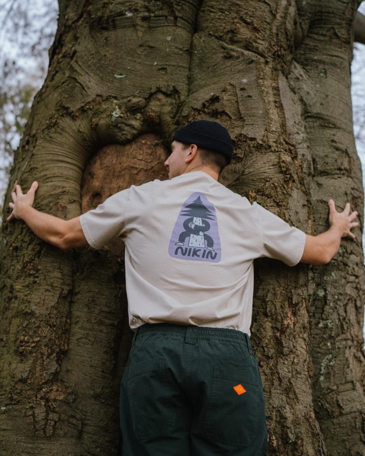 Beiges T-Shirt Tree Anniversary aus 100% Bio-Baumwolle von Nikin