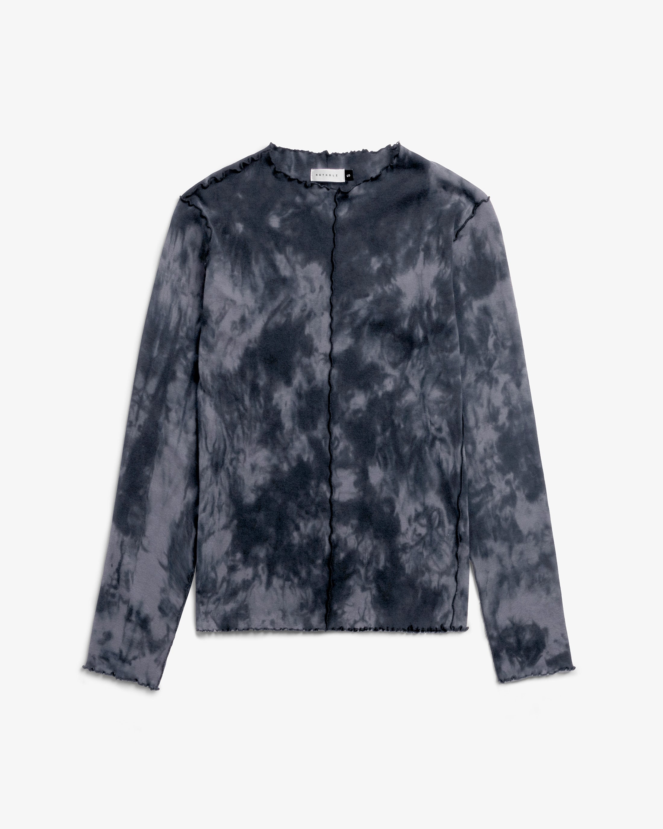 Schwarzes Langarmshirt Pin-Tucked aus Bio-Baumwolle von Rotholz