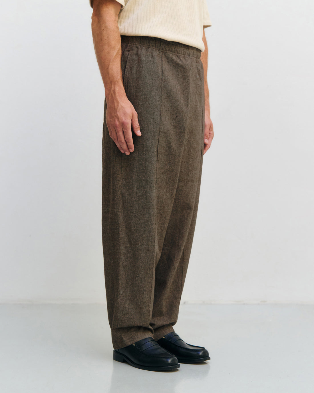 Braune weite Hose aus 100% Bio-Baumwolle von Rotholz