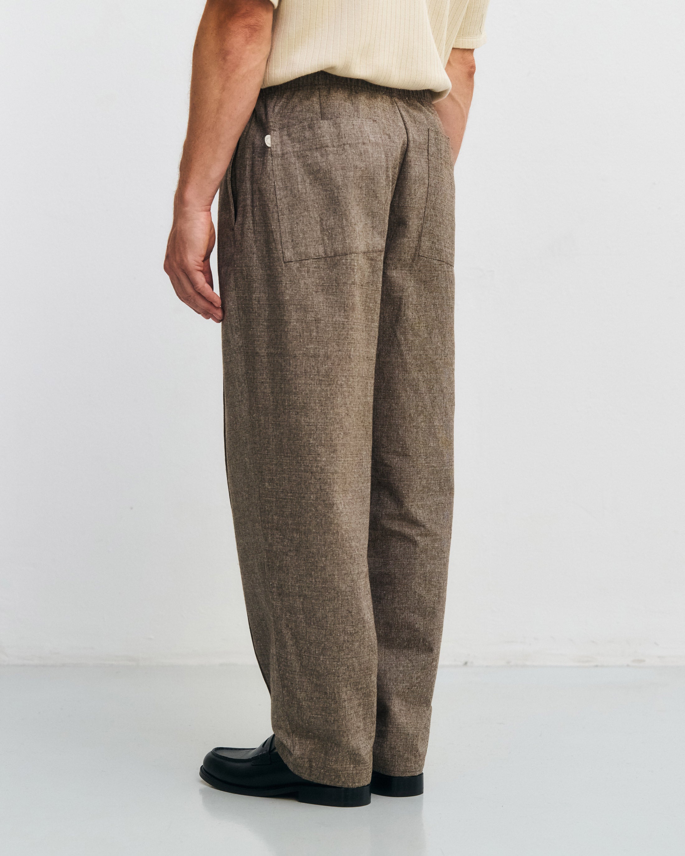 Pantalon large marron en coton 100 % biologique de Rotholz