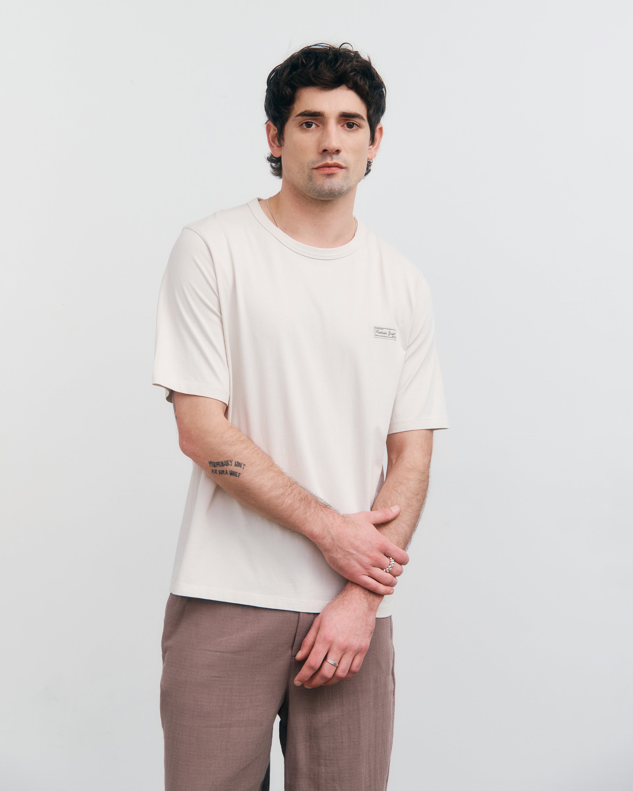 Weisses T-Shirt Veggie aus Bio-Baumwolle von Rotholz