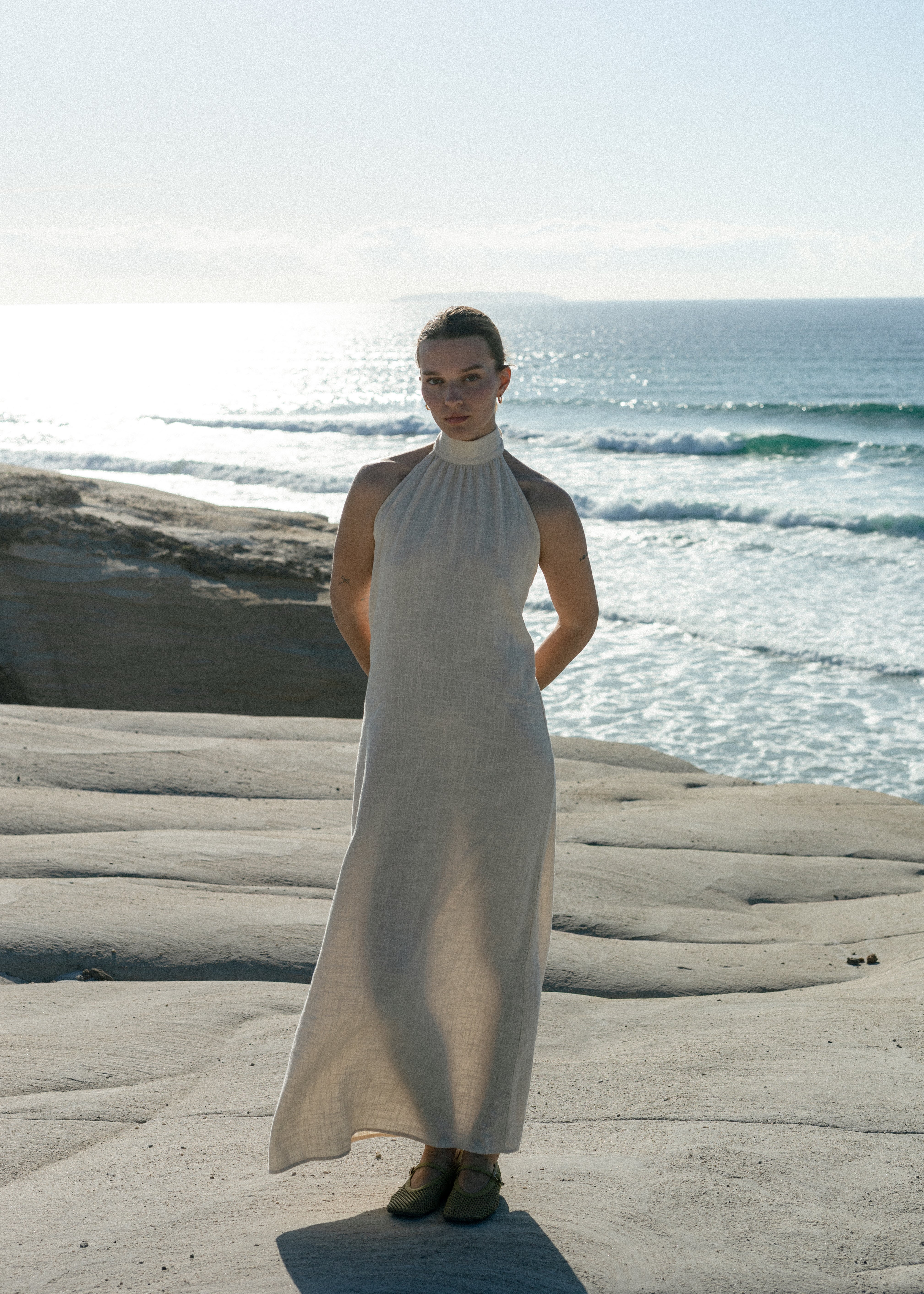 Ecru Kleid the Maxi aus 100% Bio-Baumwolle von Pura Clothing