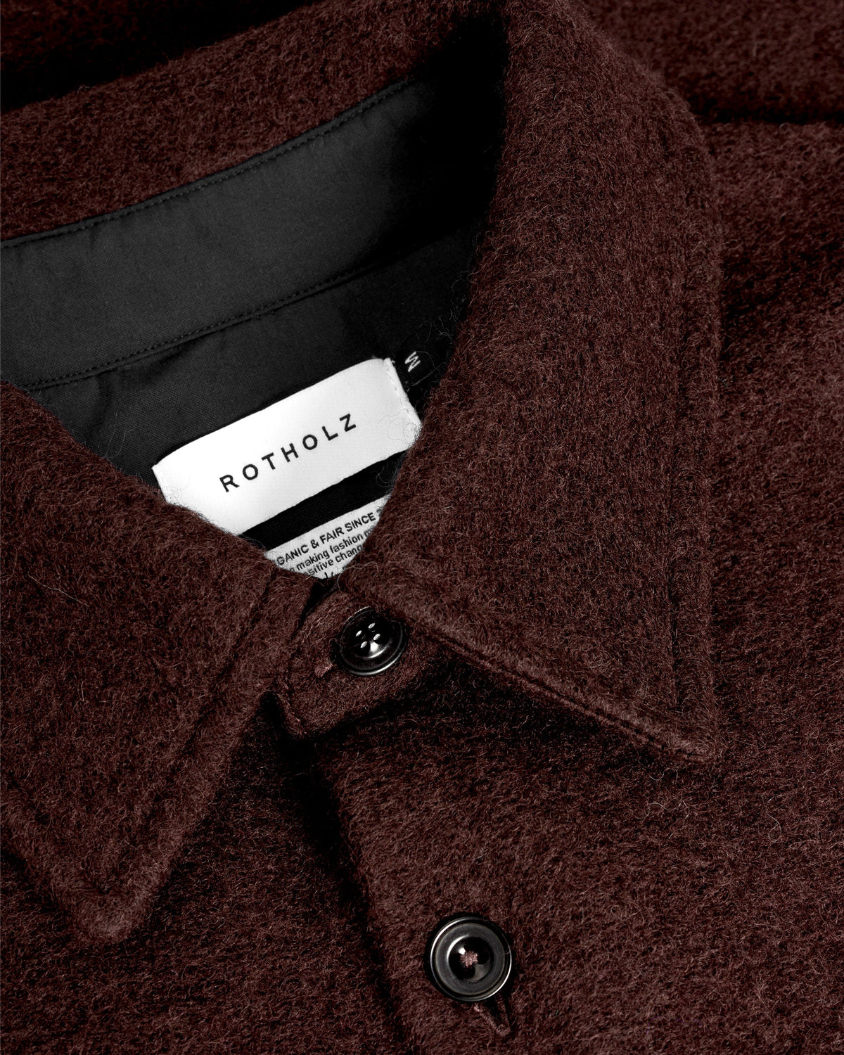 Braunes Hemd Overshirt aus Bio-Wolle von Rotholz