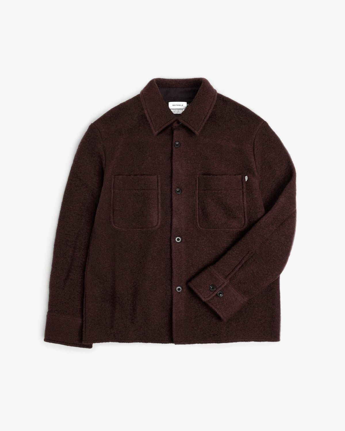 Braunes Hemd Overshirt aus Bio-Wolle von Rotholz