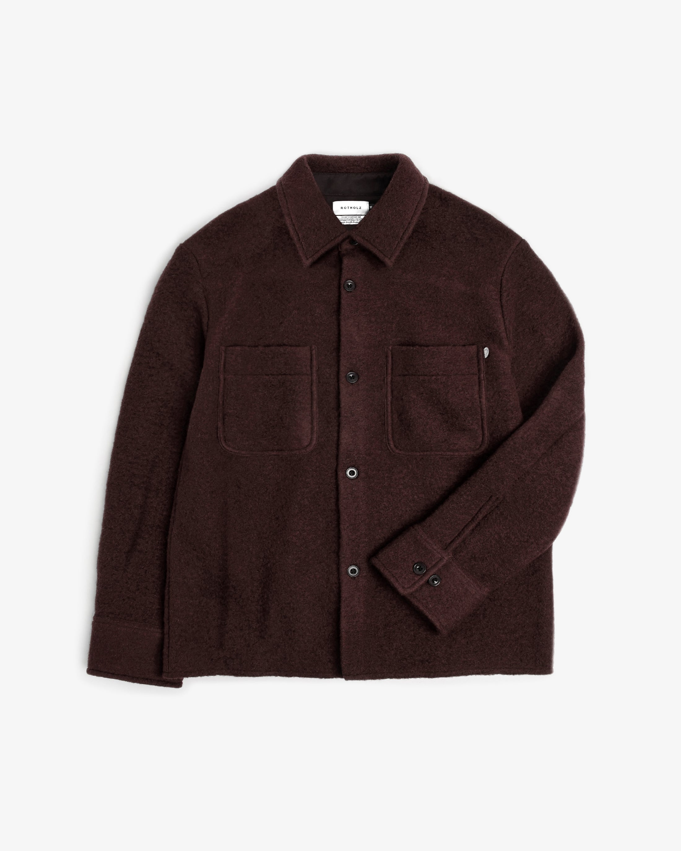Braunes Hemd Overshirt aus Bio-Wolle von Rotholz