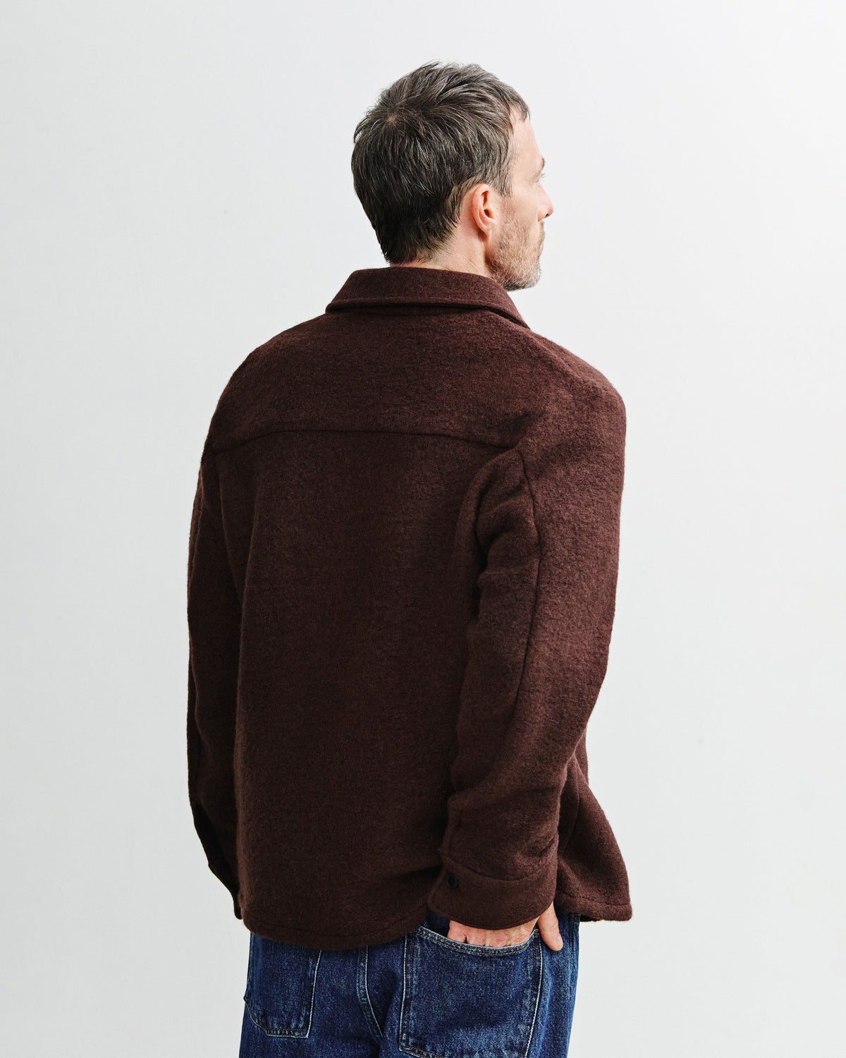 Braunes Hemd Overshirt aus Bio-Wolle von Rotholz