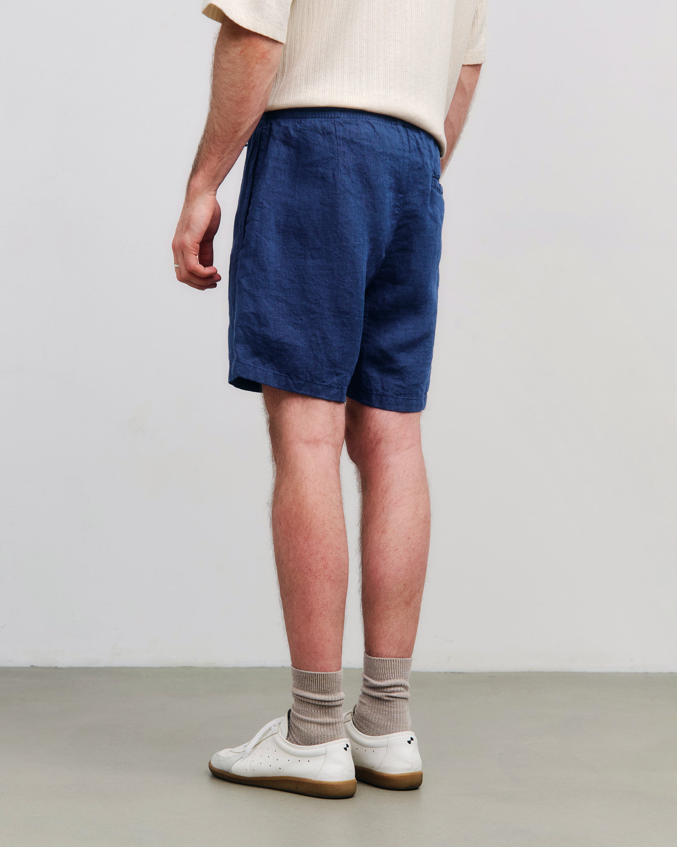 Blaue kurze Hose aus Bio-Baumwolle von Rotholz