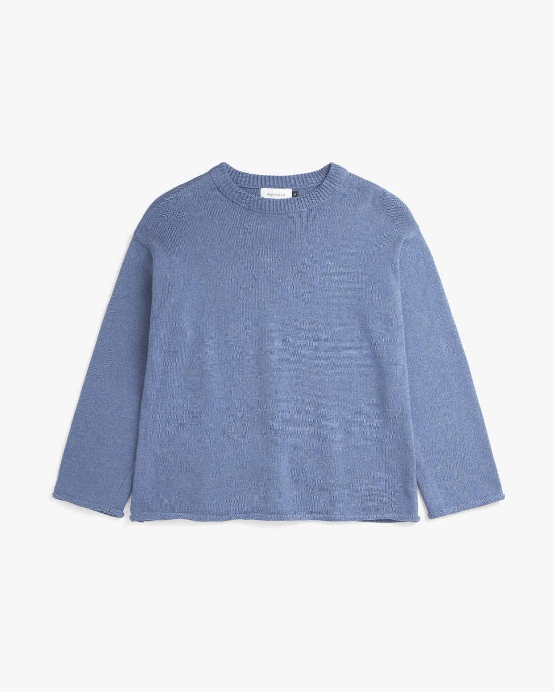 Blauer Strickpullover aus 100% Bio-Baumwolle von Rotholz